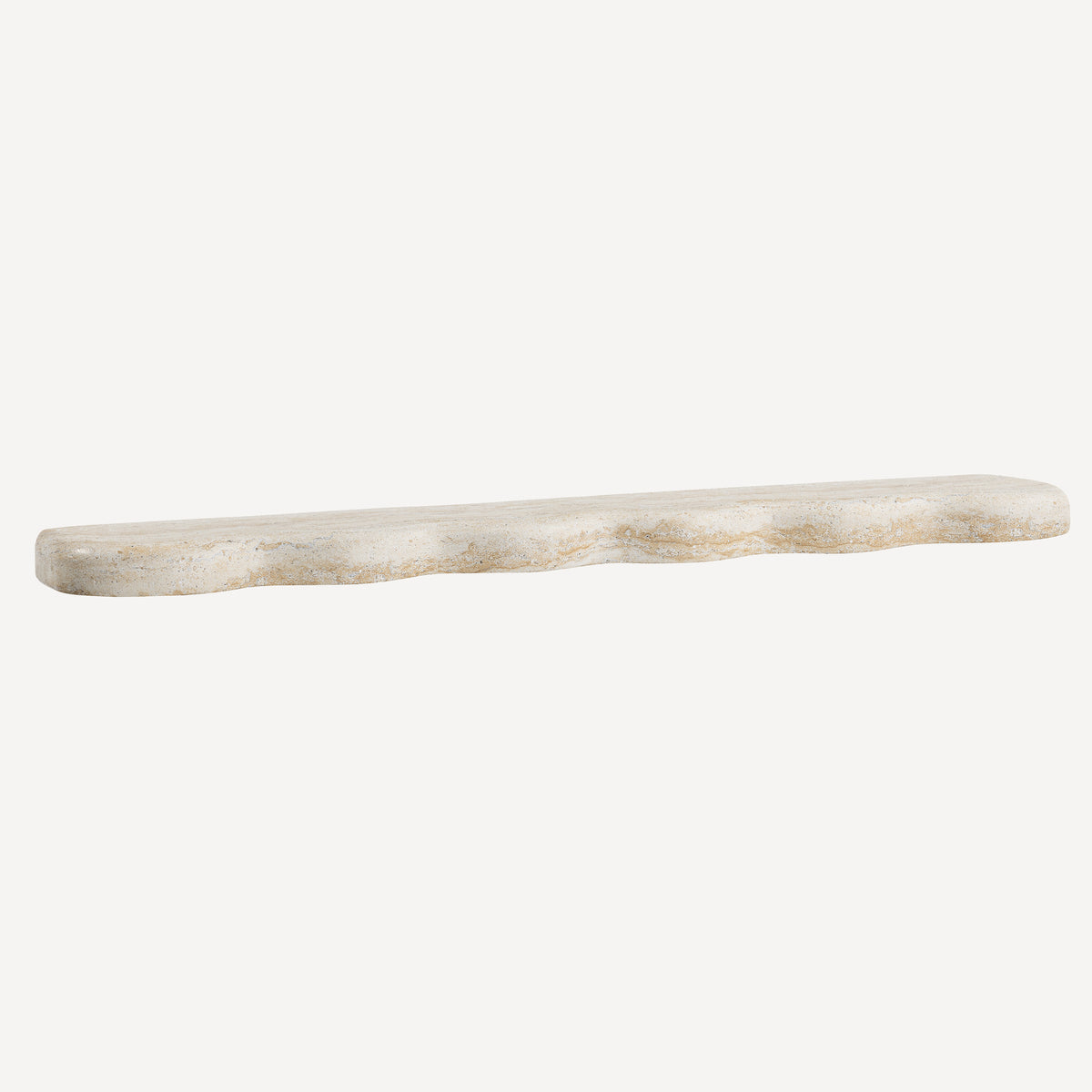 Swirl Wall Shelf -Travertine