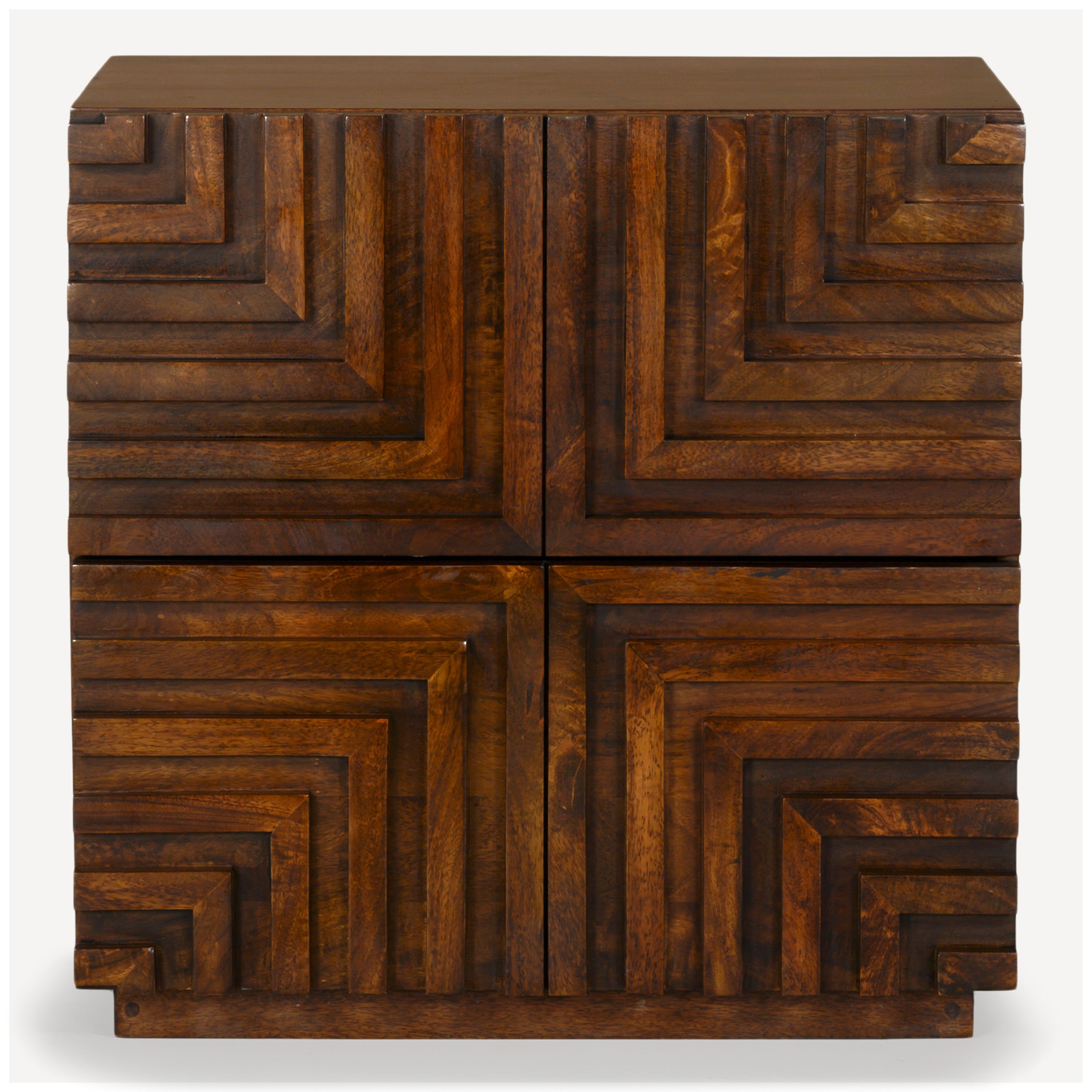 Maze Solid Wood Nightstand