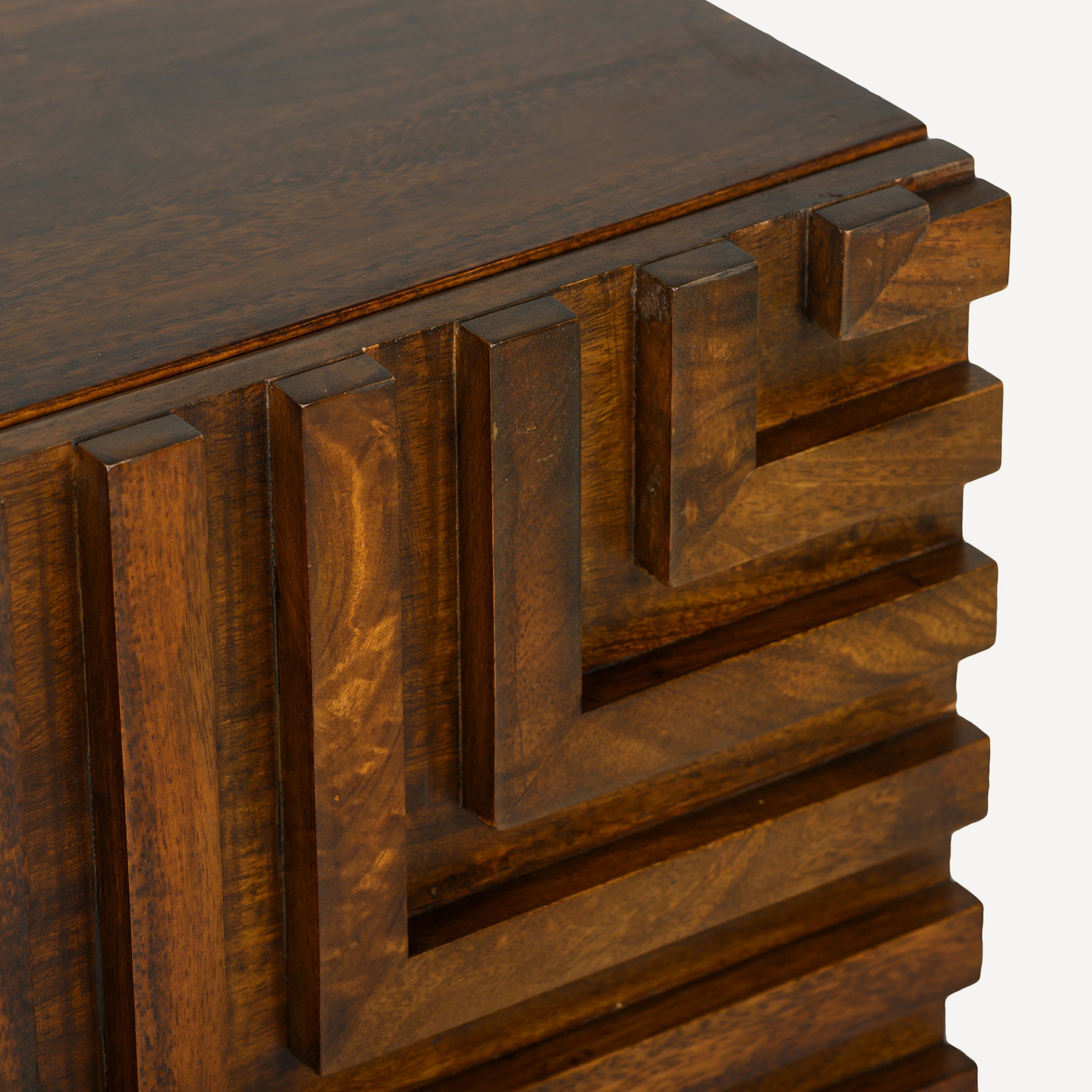 Maze Solid Wood Nightstand