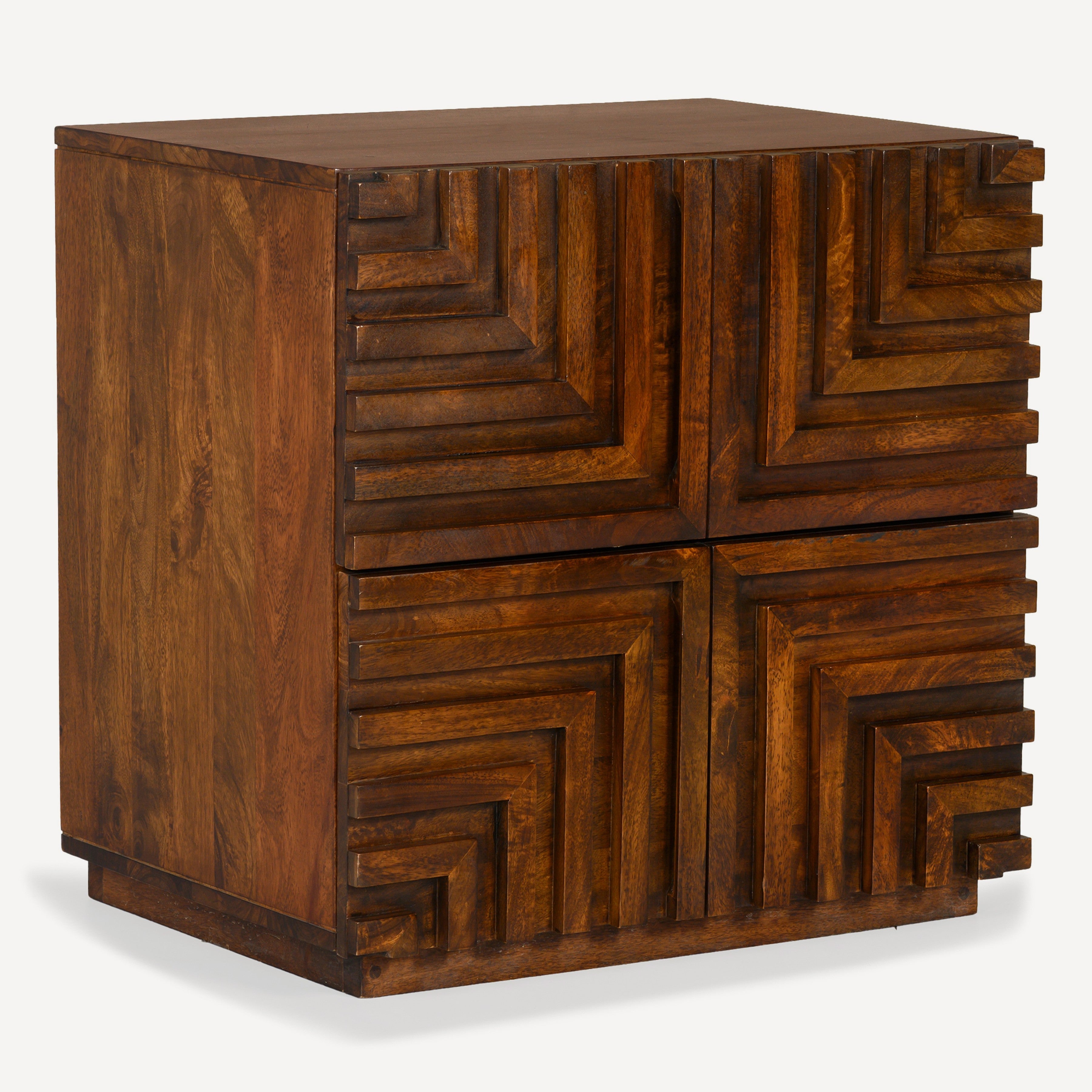 Maze Solid Wood Nightstand