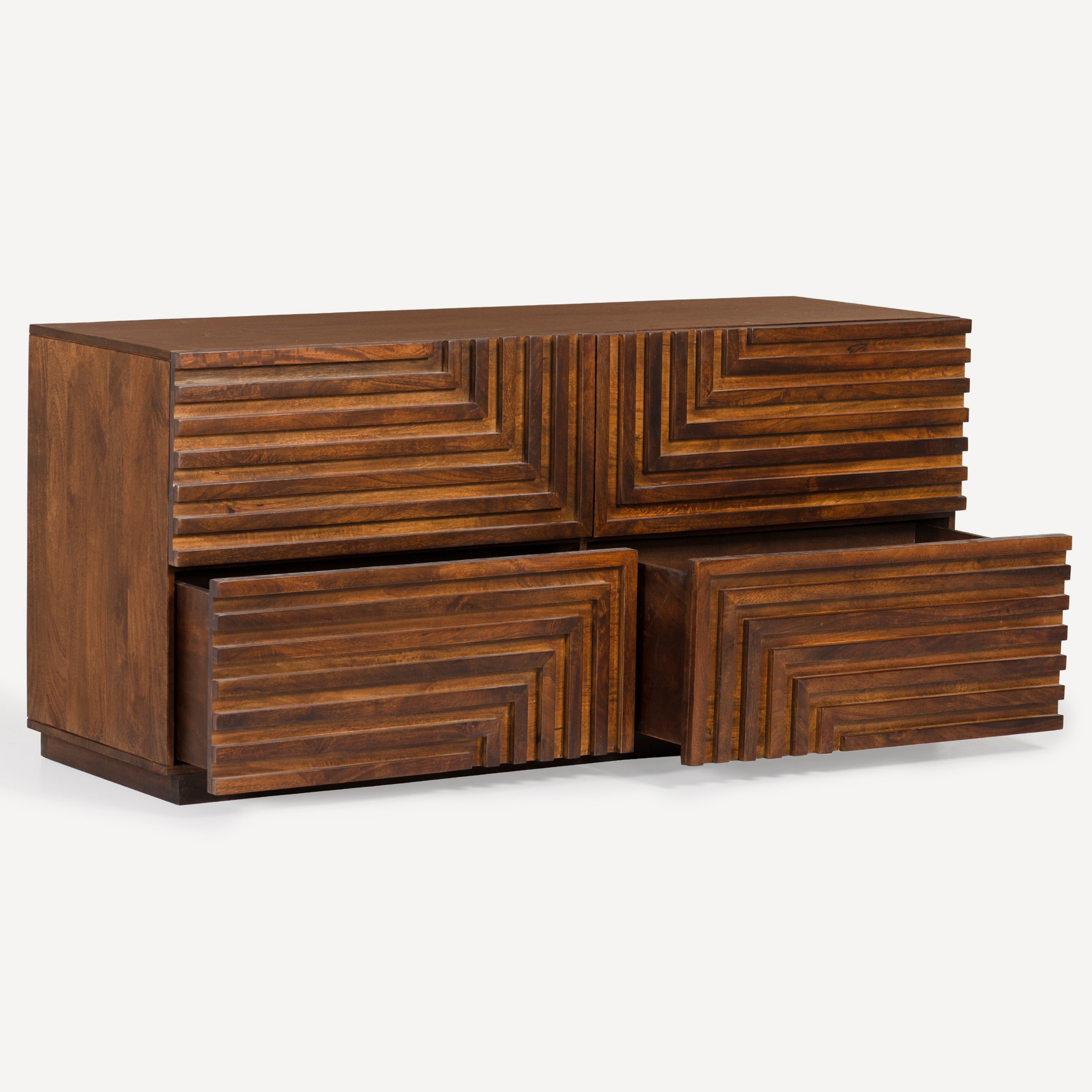 Maze Solid Wood Low Dresser