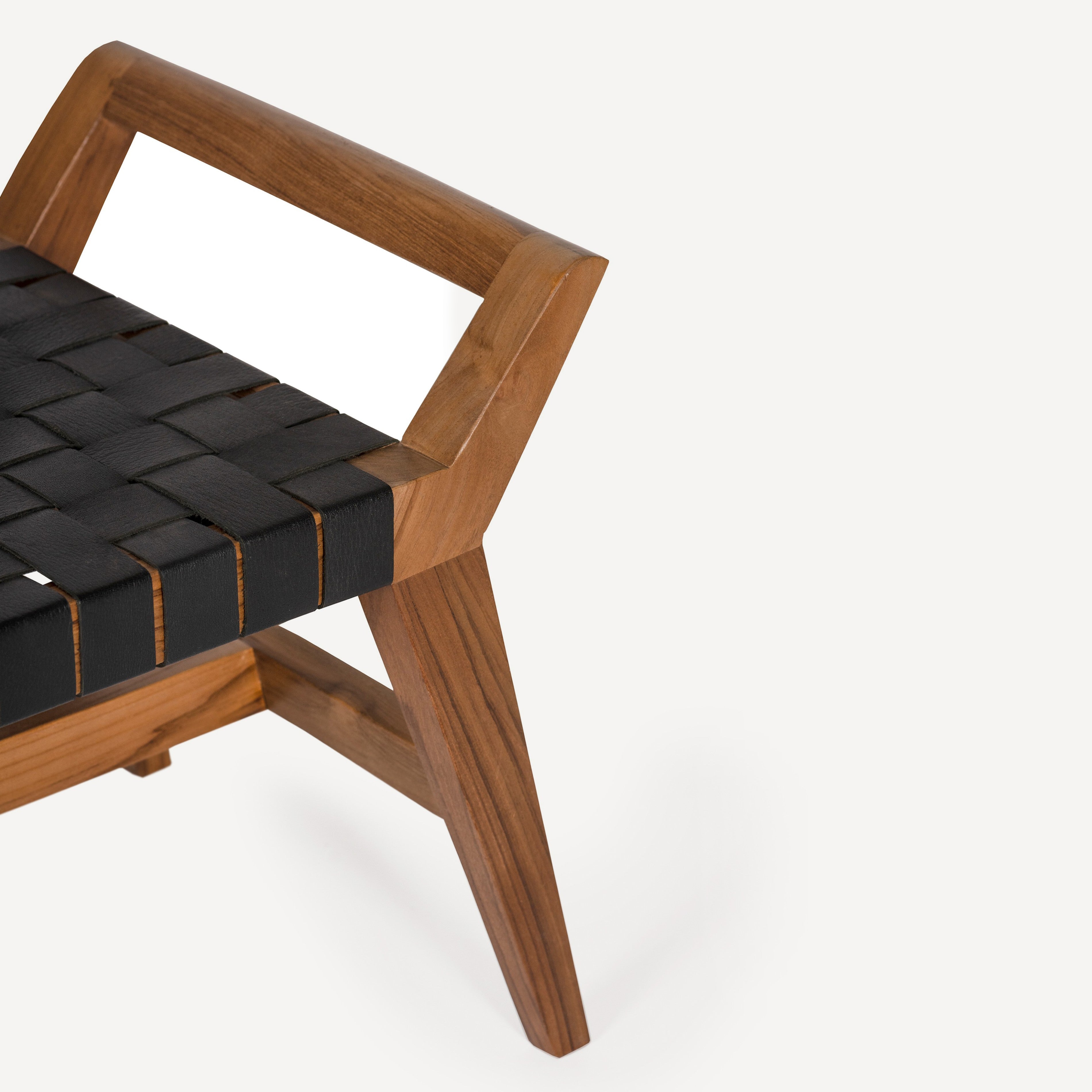 Cove Recycled Teak Leather Bench