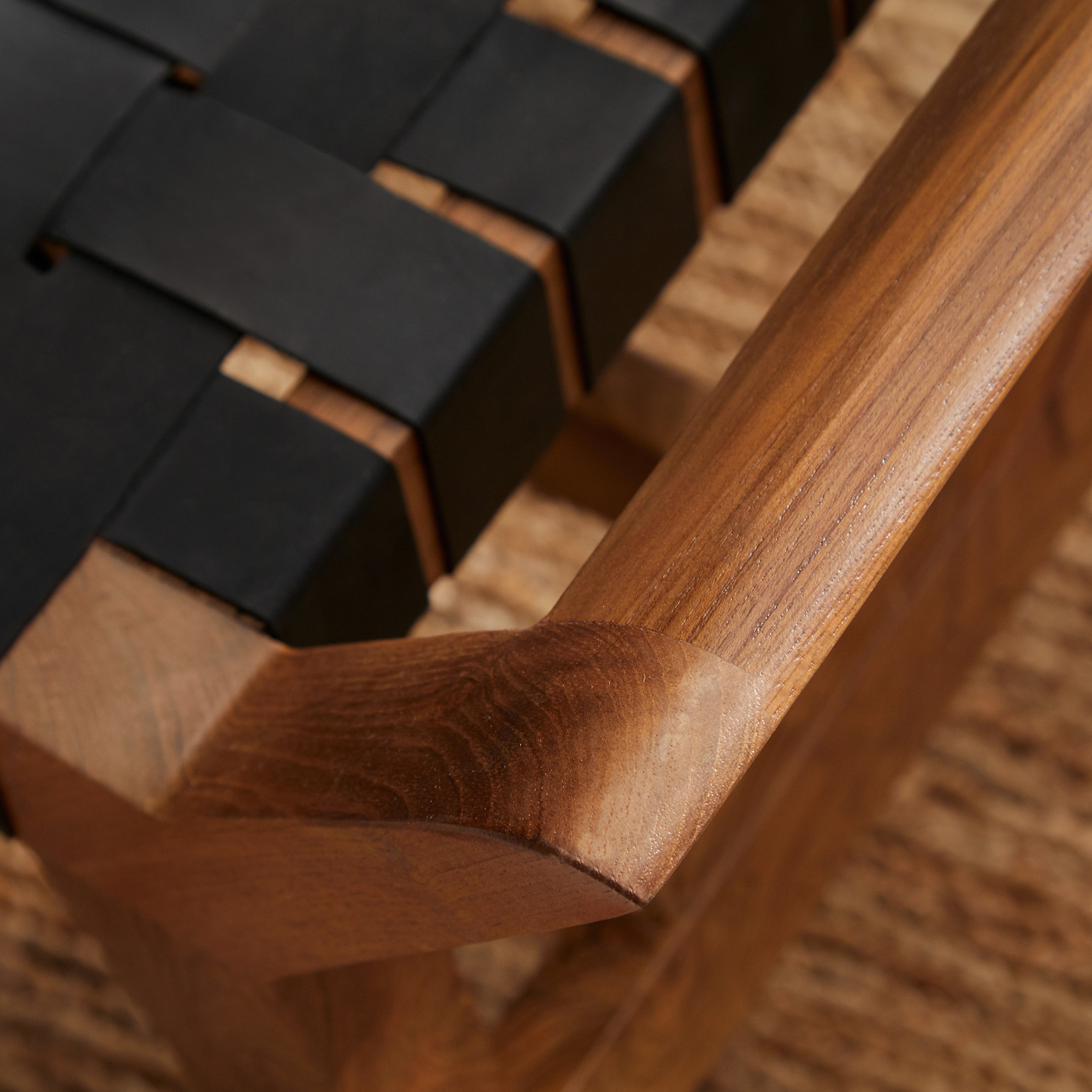 Cove Recycled Teak Leather Bench