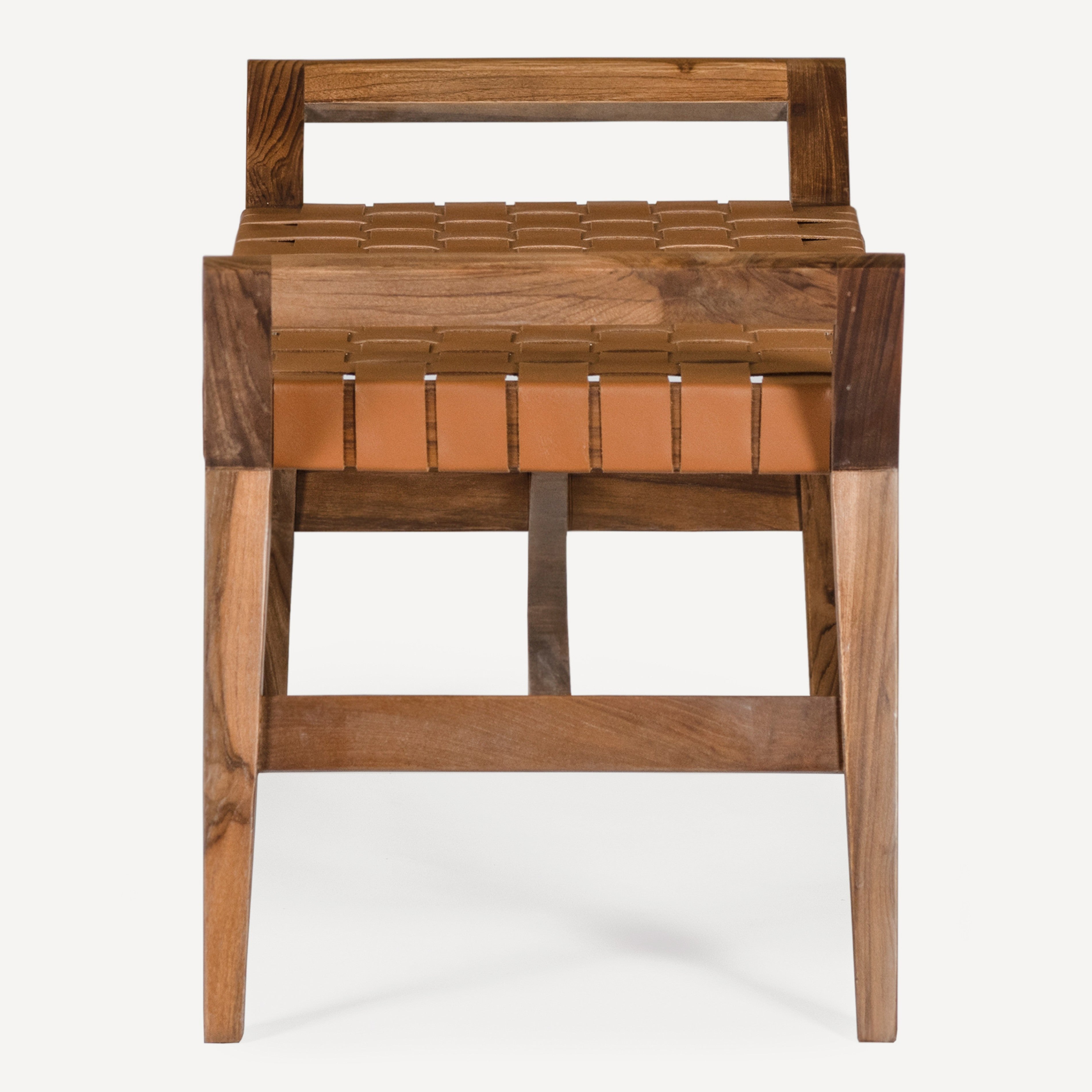 Cove Recycled Teak Leather Bench