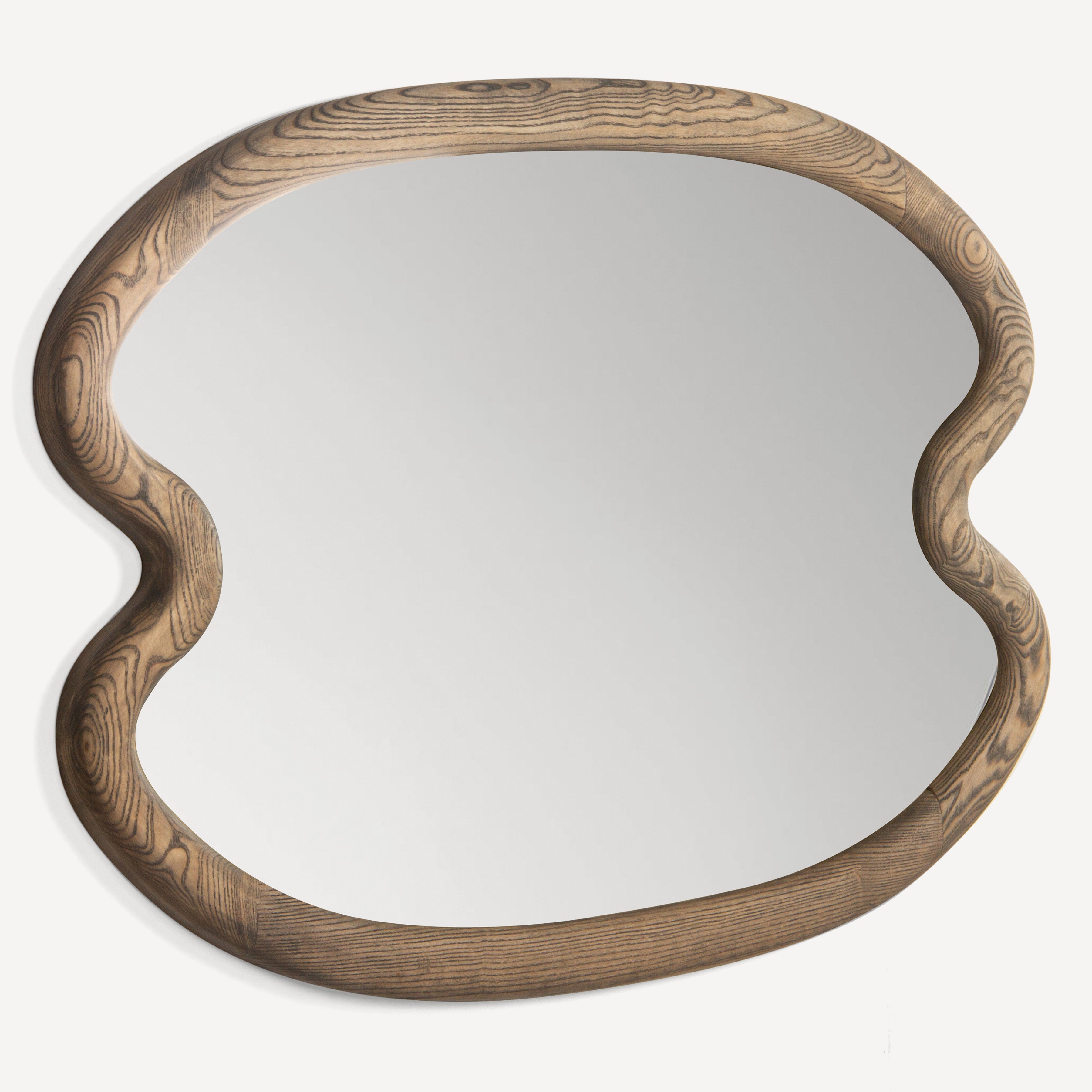 Swirl Ash Wood Large Mirror
