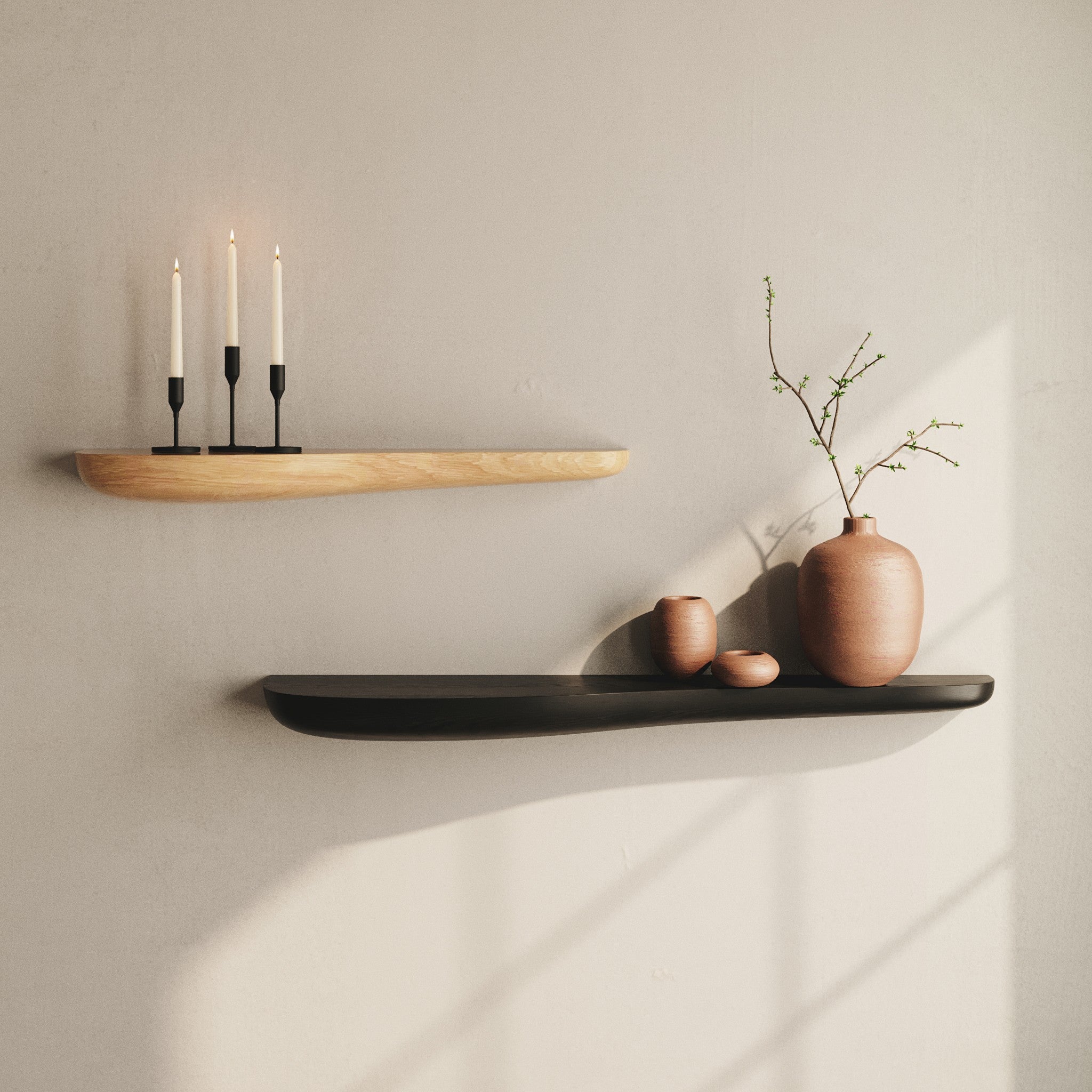 Arcadia Solid Oak Wall Shelf