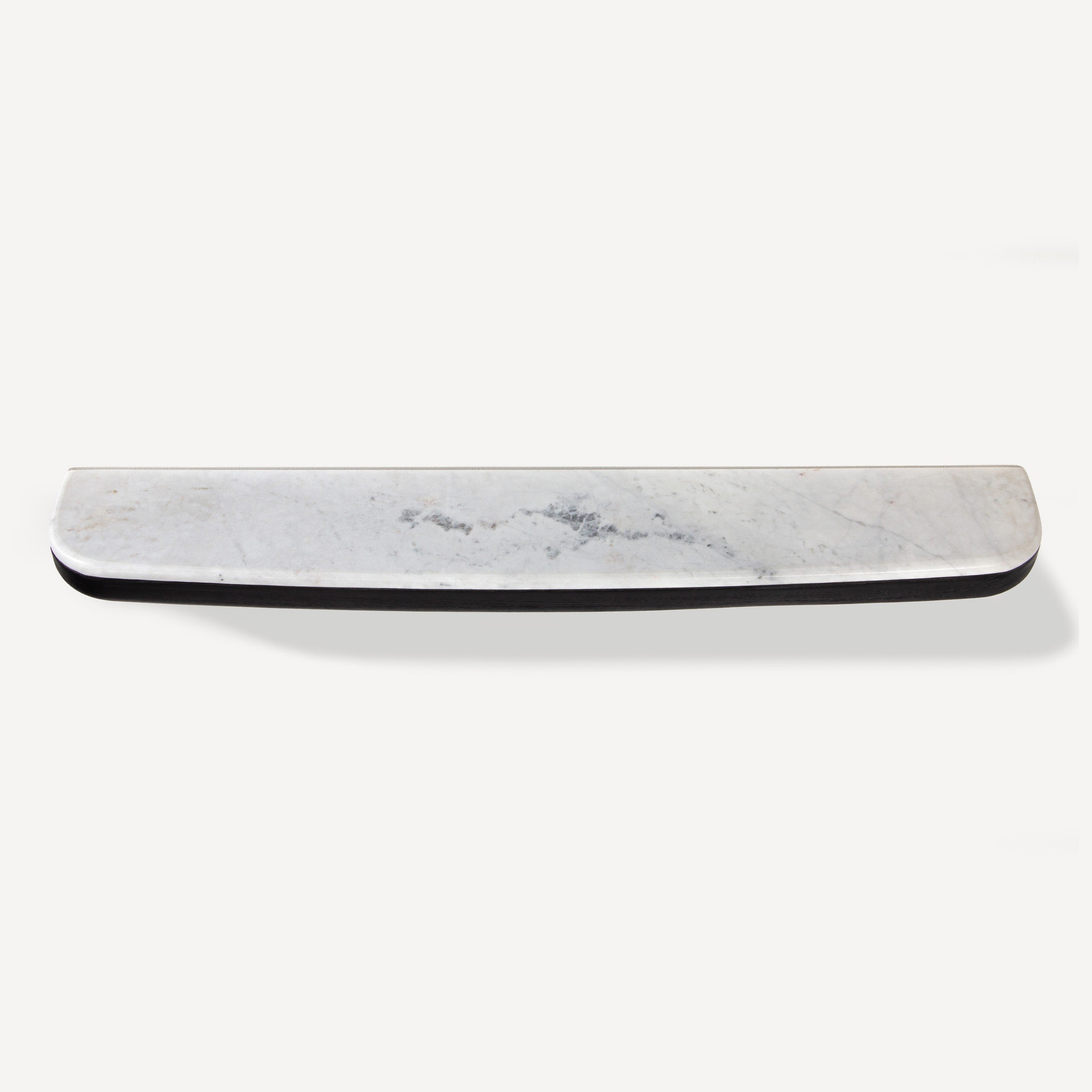 Pillar Marble Oak Wall Shelf