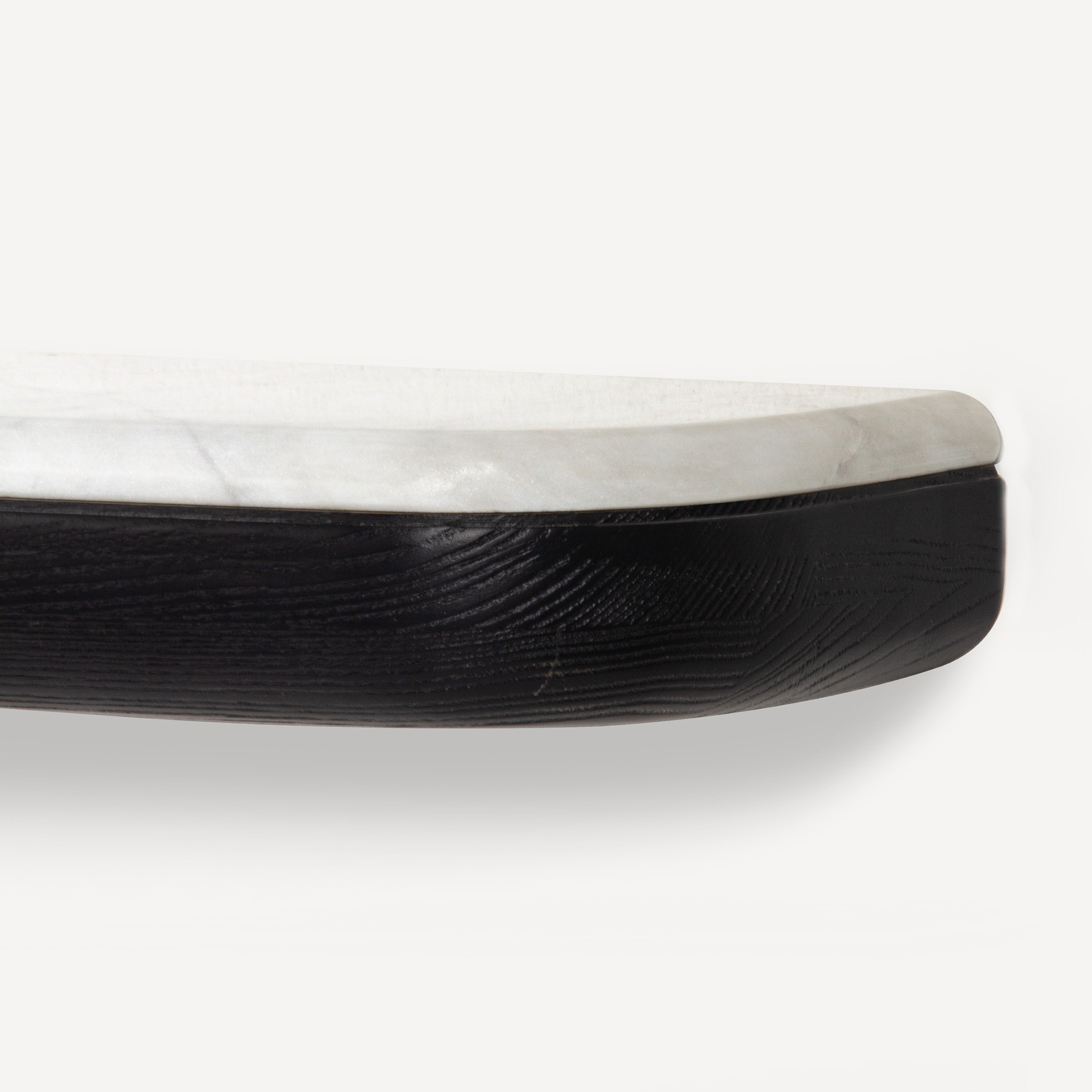 Pillar Marble Oak Wall Shelf