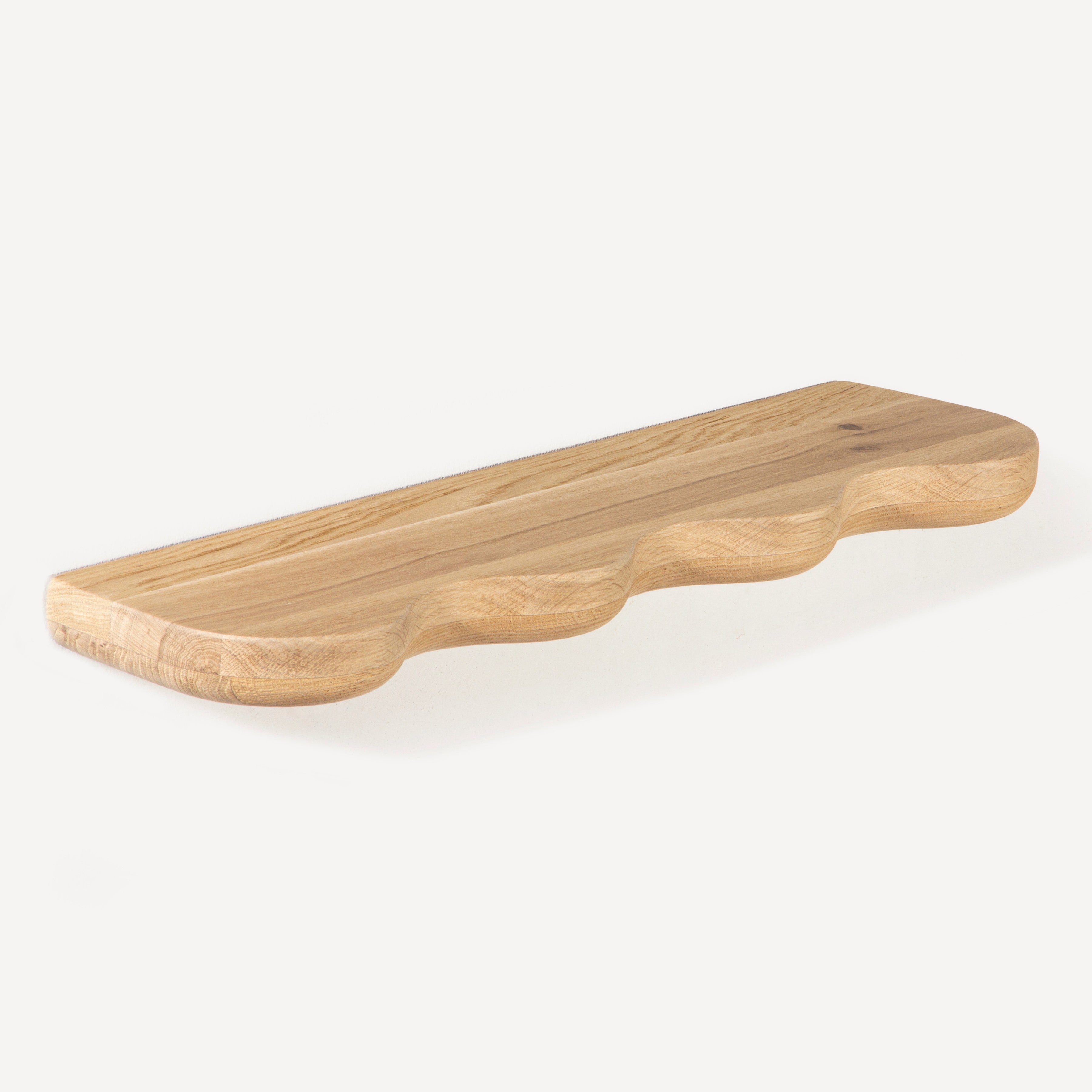 Swirl Oak Wall Shelf