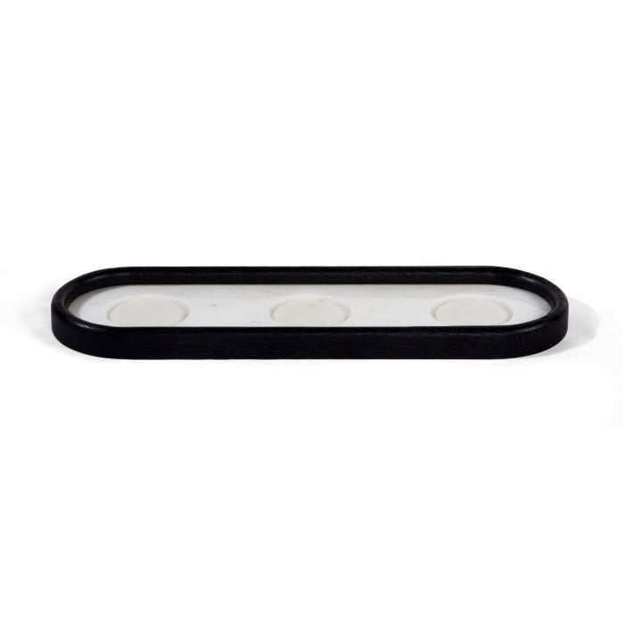 Ceylon Marble Oak Candle Holder