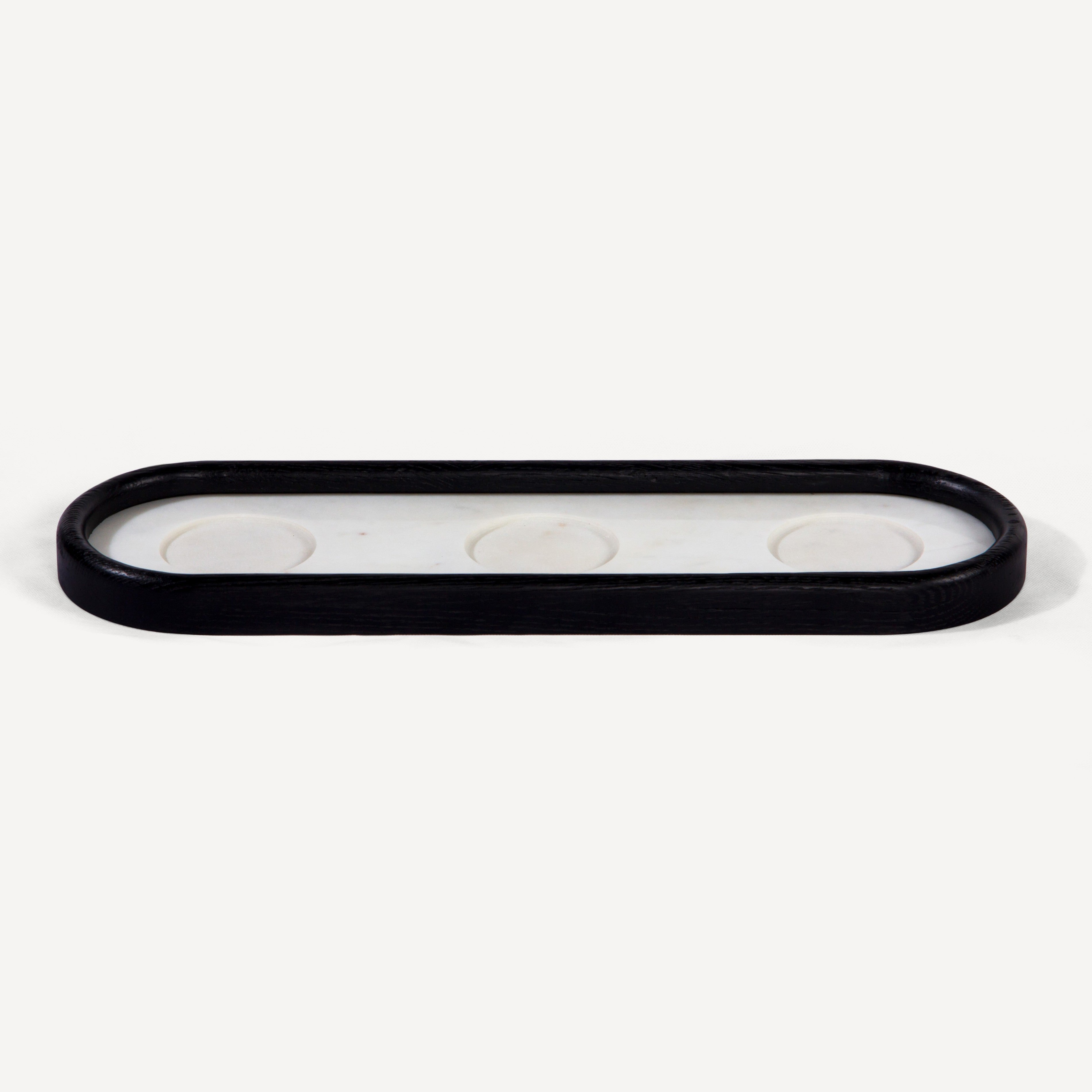Ceylon Marble Oak Candle Holder