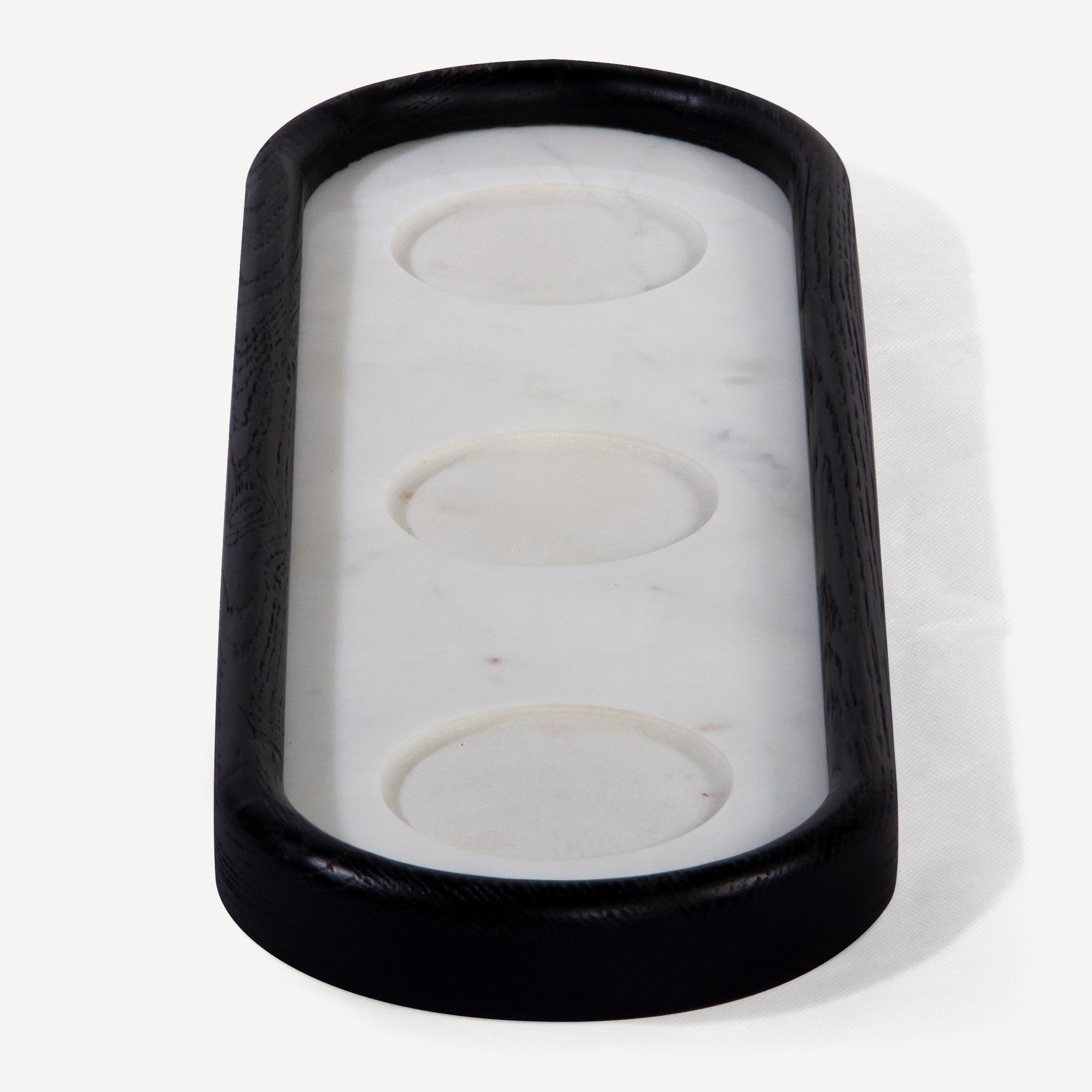 Ceylon Marble Oak Candle Holder