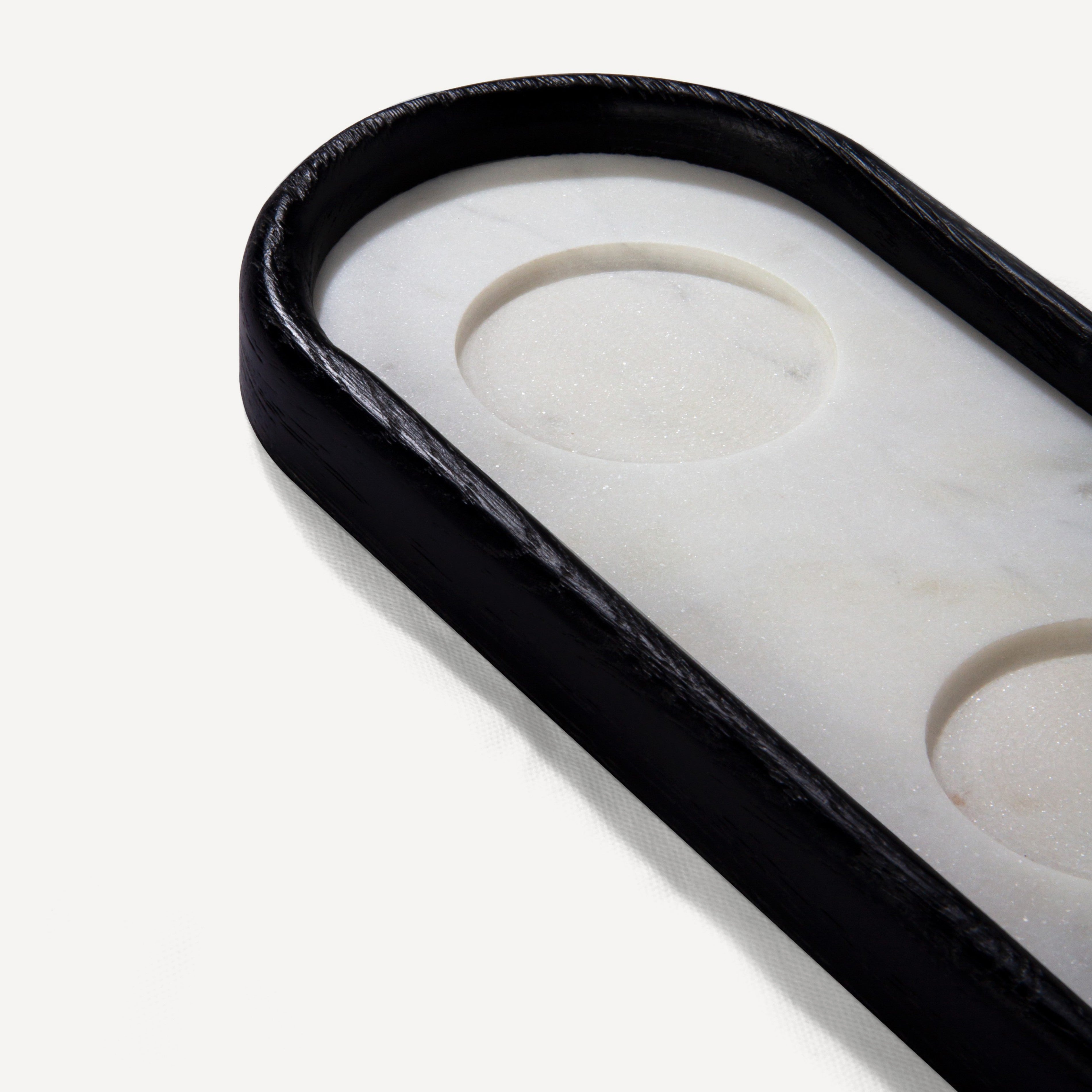 Ceylon Marble Oak Candle Holder