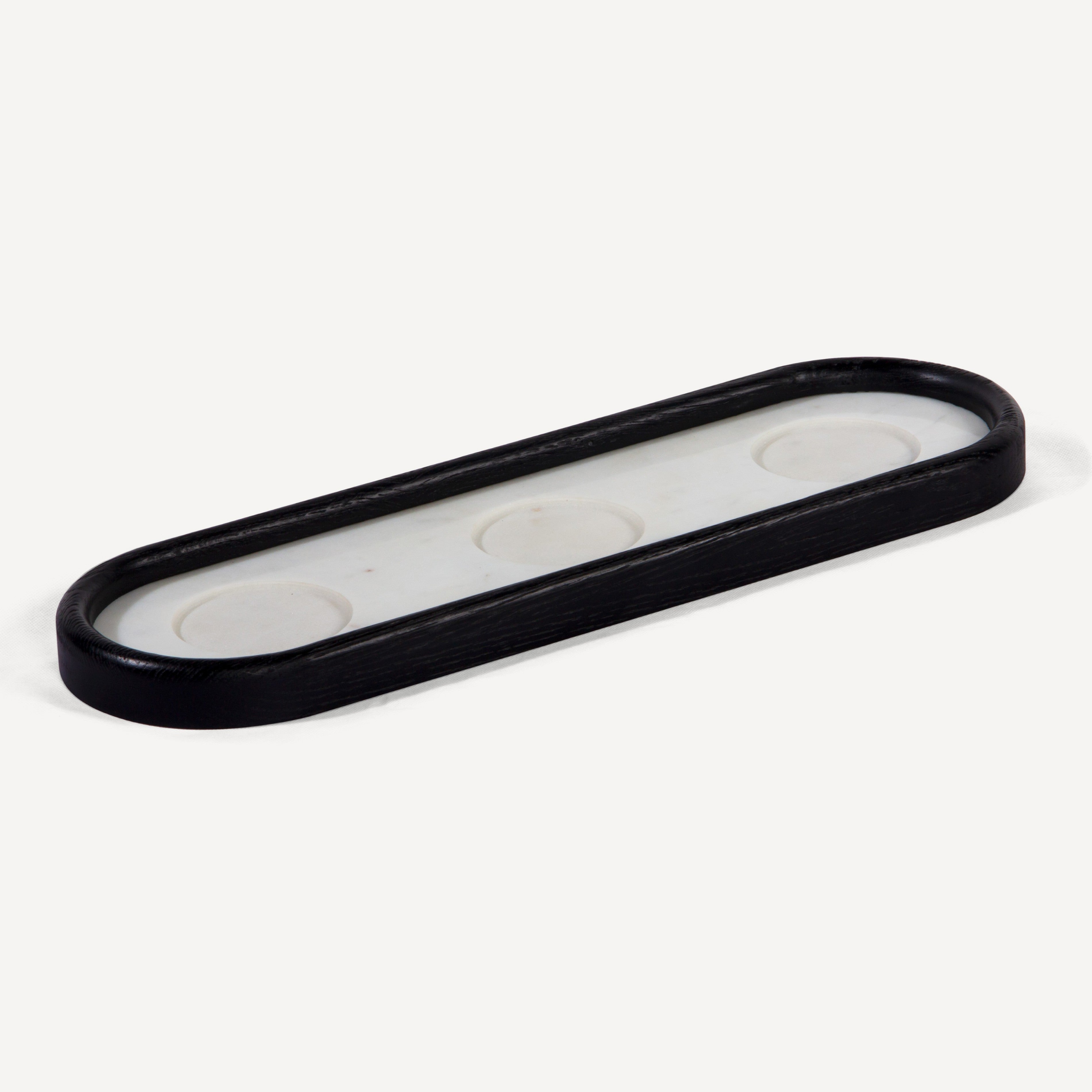 Ceylon Marble Oak Candle Holder