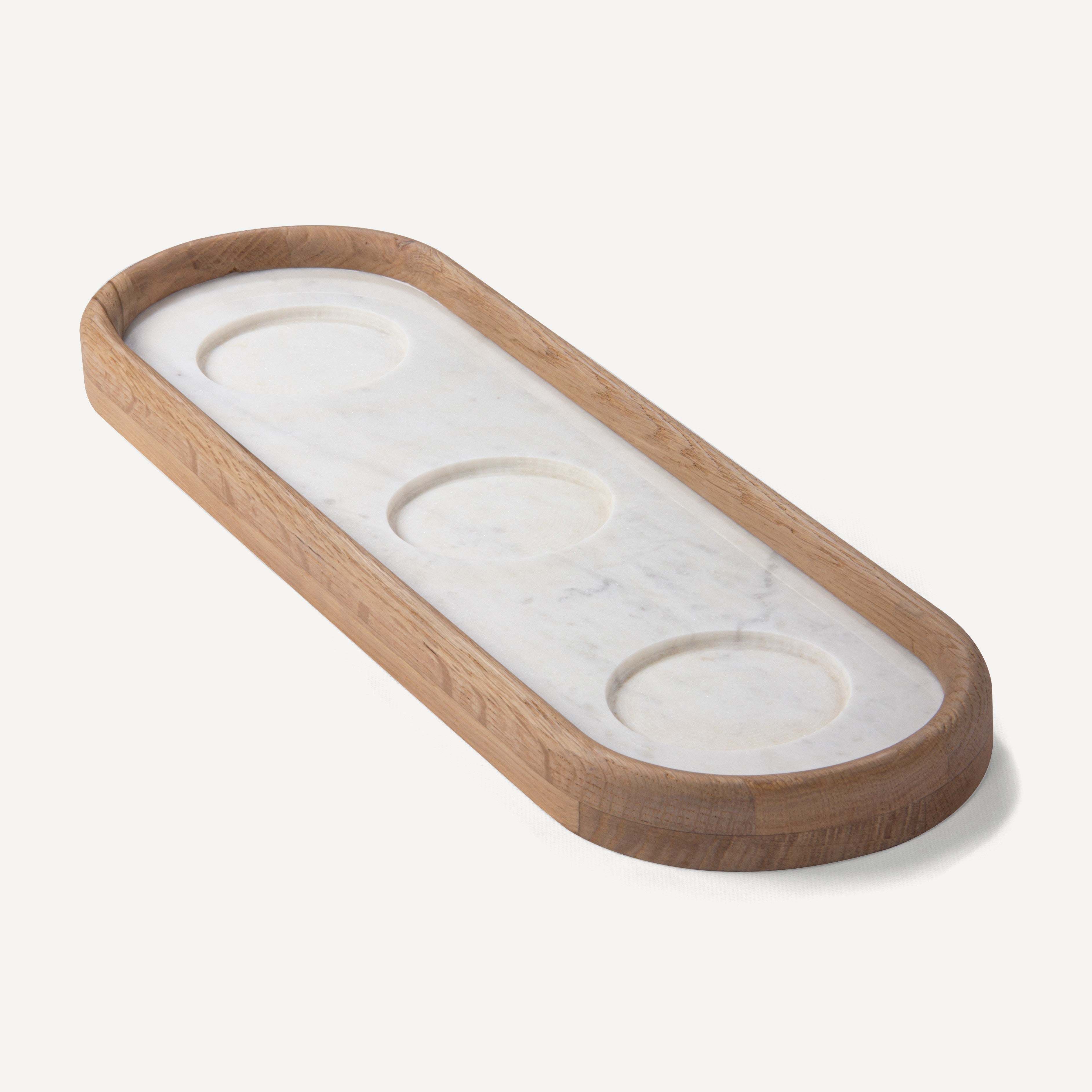 Ceylon Marble Oak Candle Holder