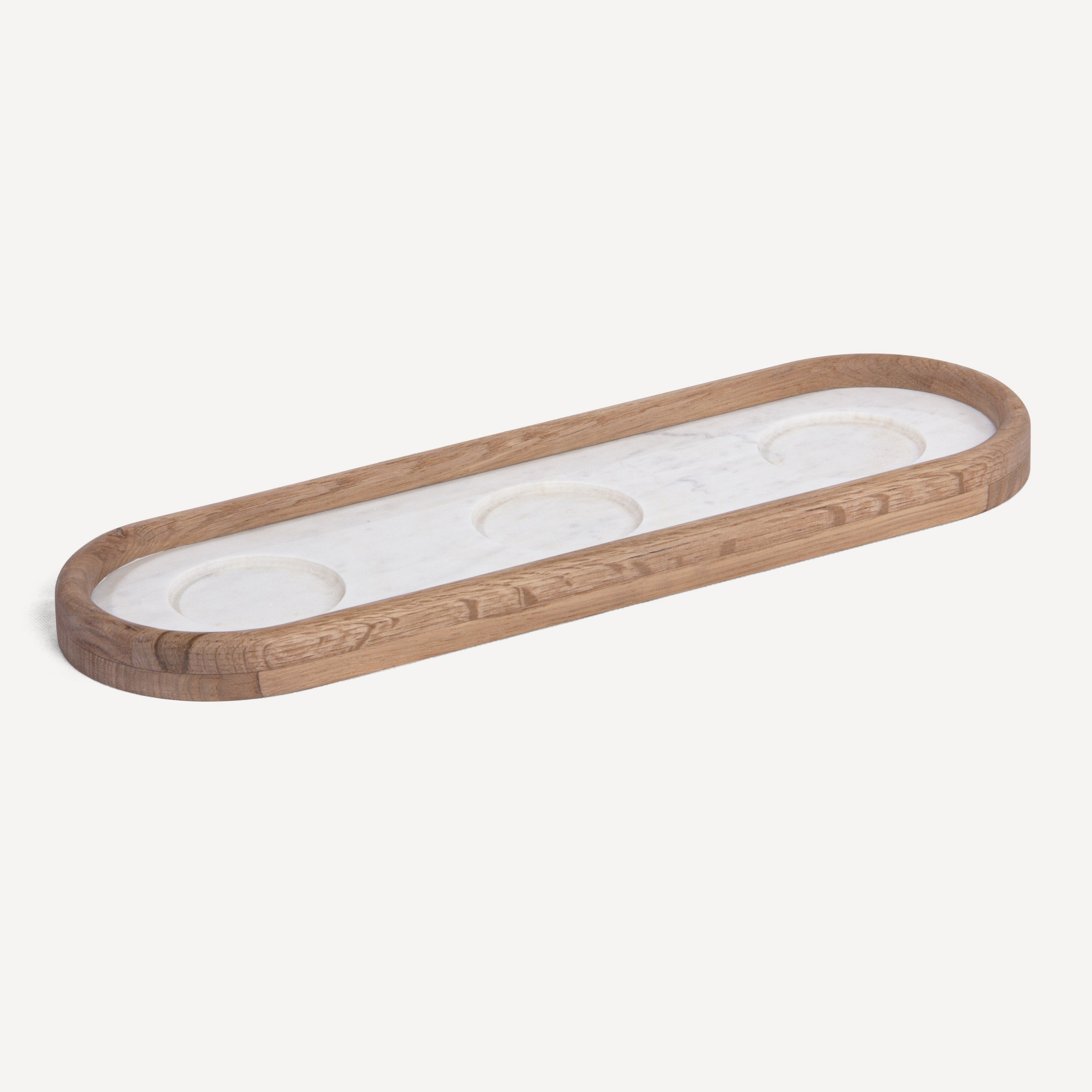 Ceylon Marble Oak Candle Holder