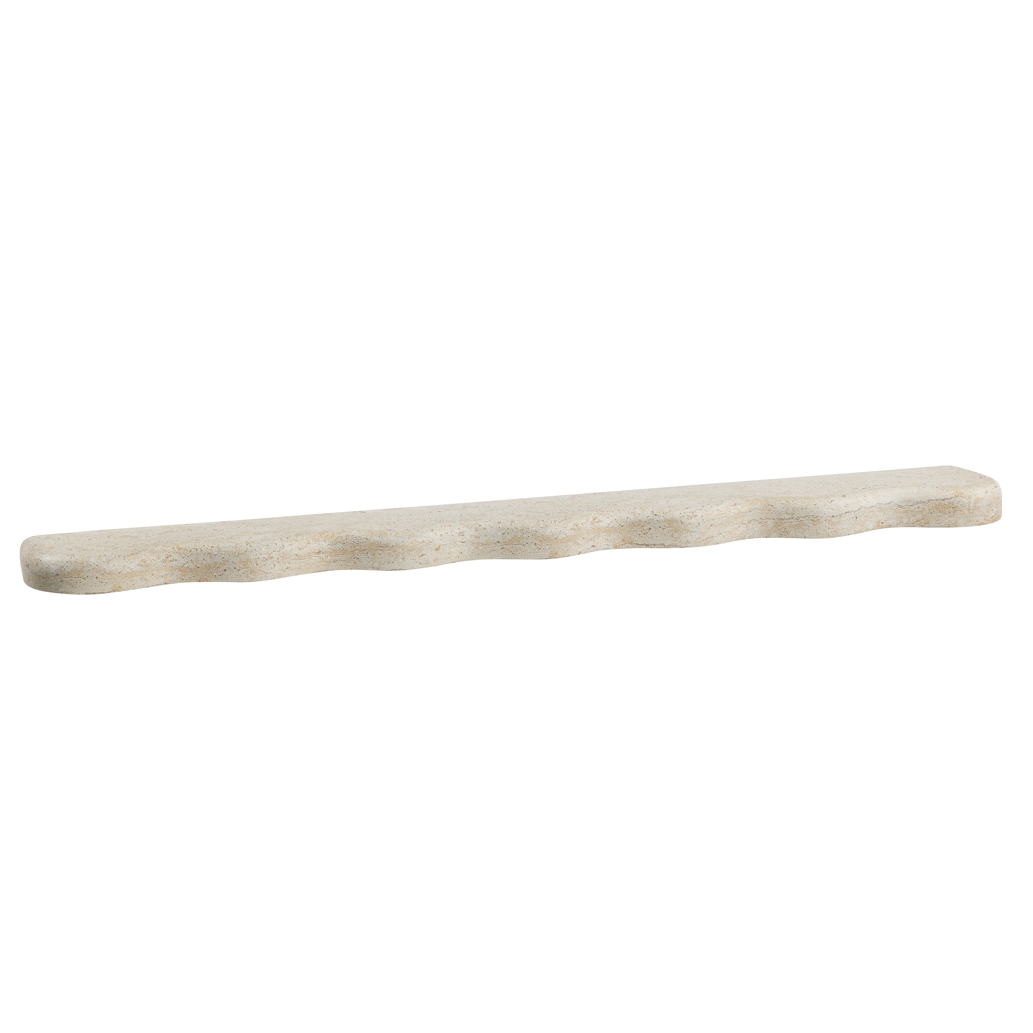 Swirl Wall Shelf -Travertine