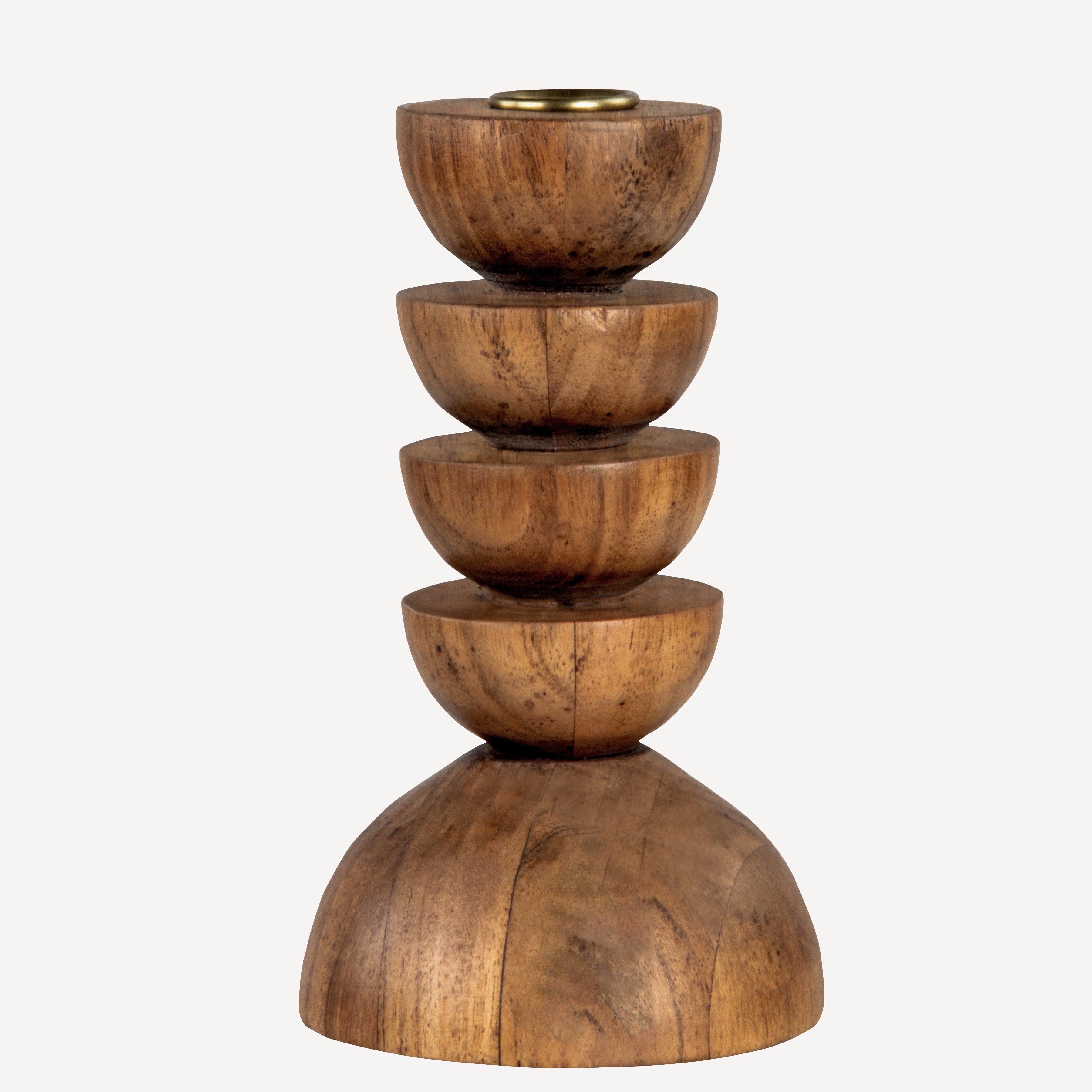 Cuppola Candle Holder Acacia
