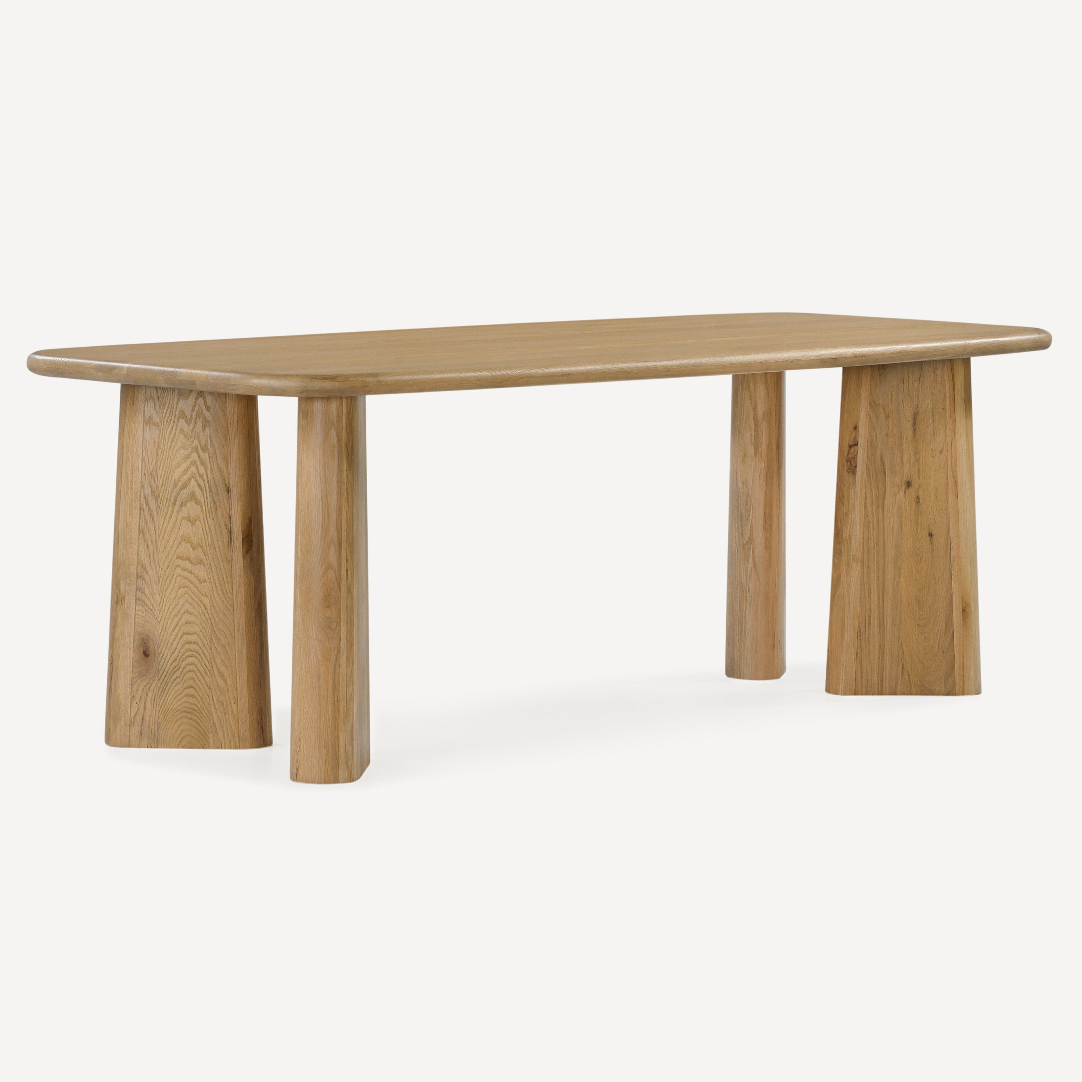 Laurel Solid White Oak 84" Dining Table - Natural