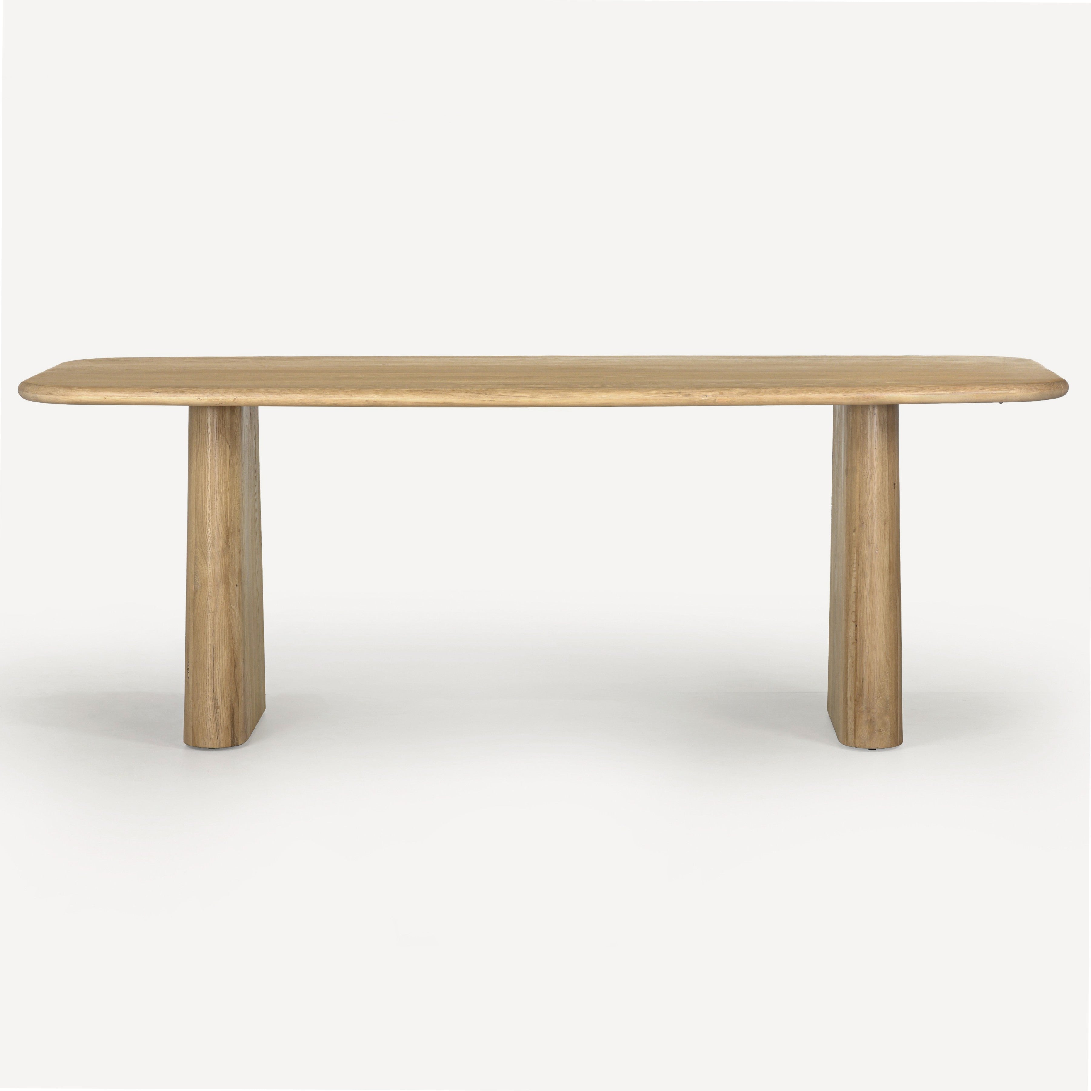 Laurel Solid White Oak Dining Table - Natural