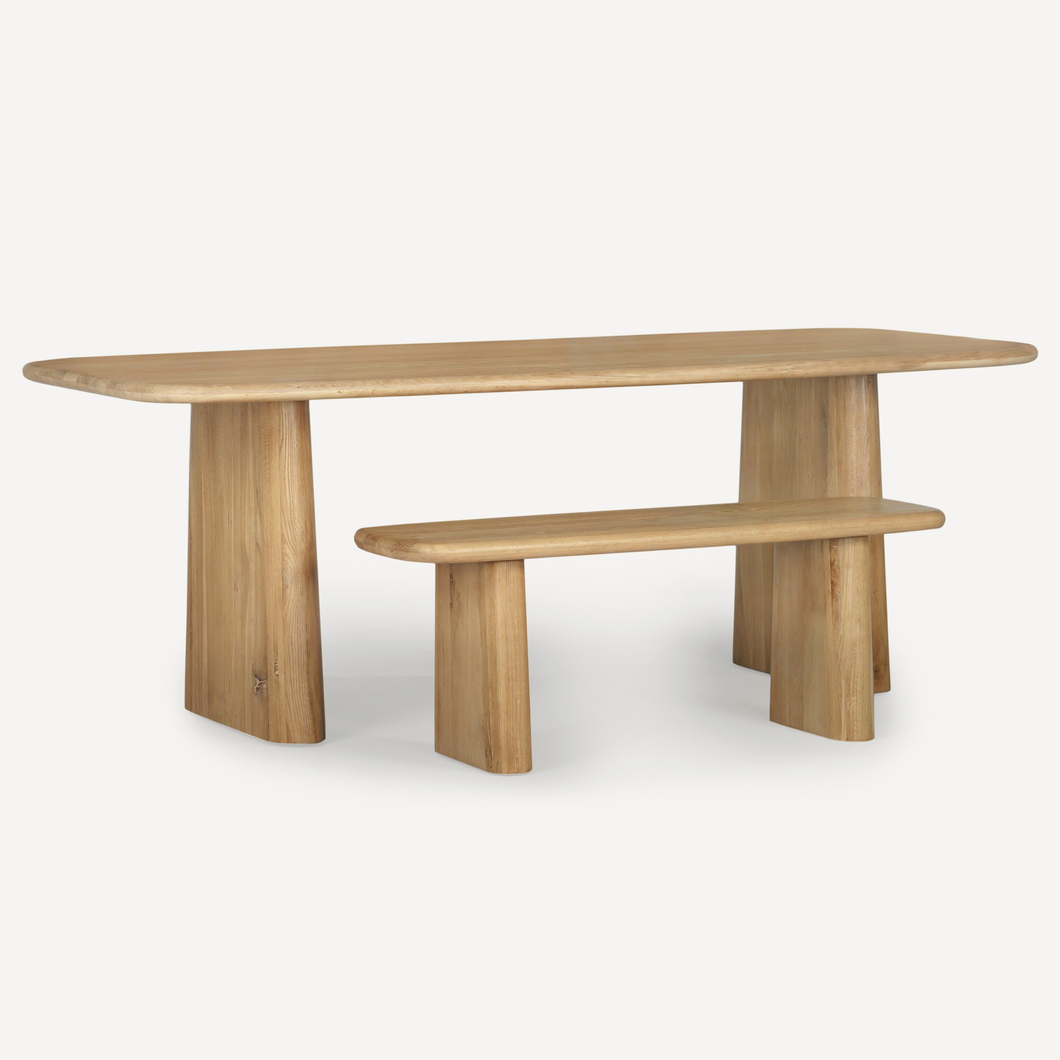 Laurel Solid White Oak Dining Table - Natural