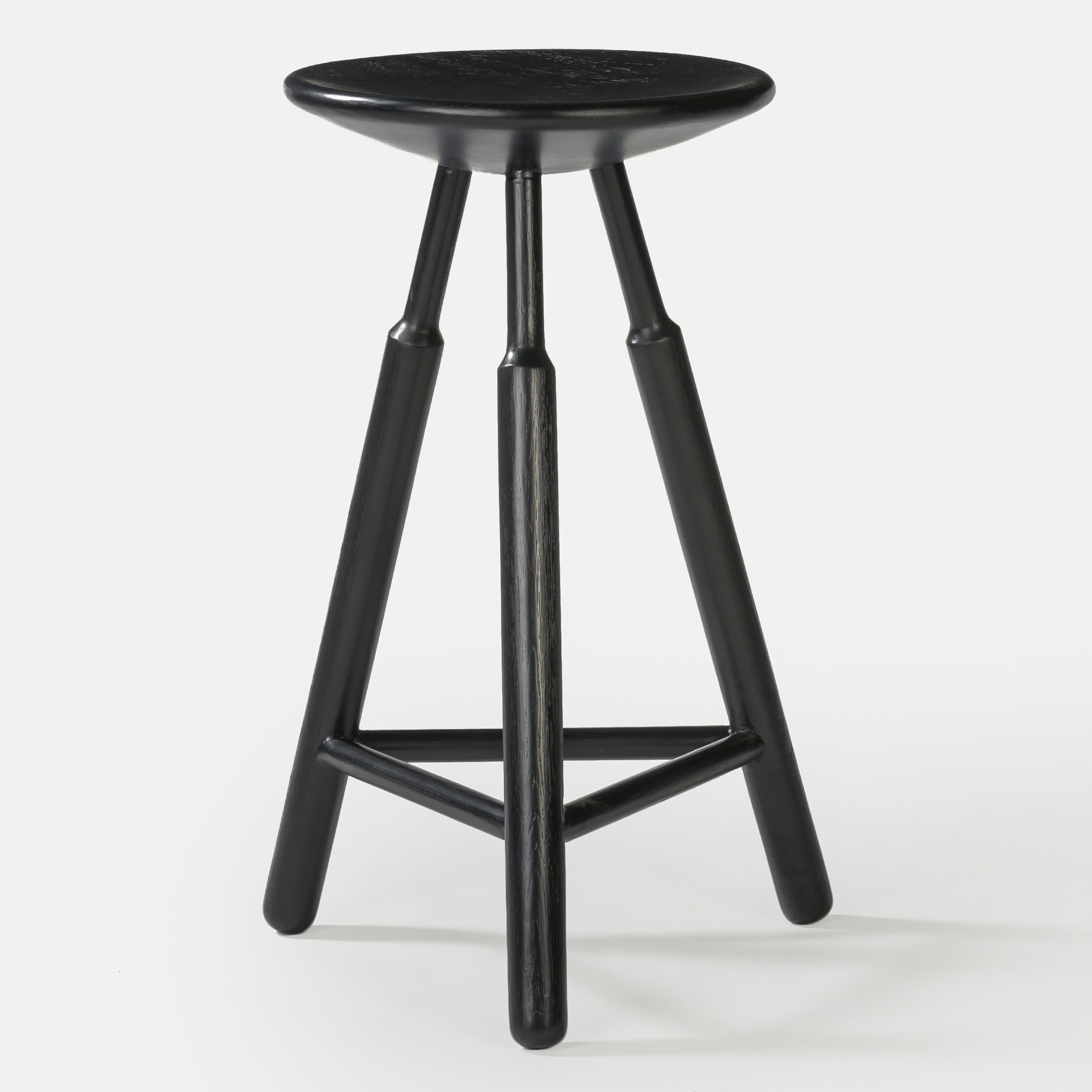 Dowel Solid Oak Counter Stool