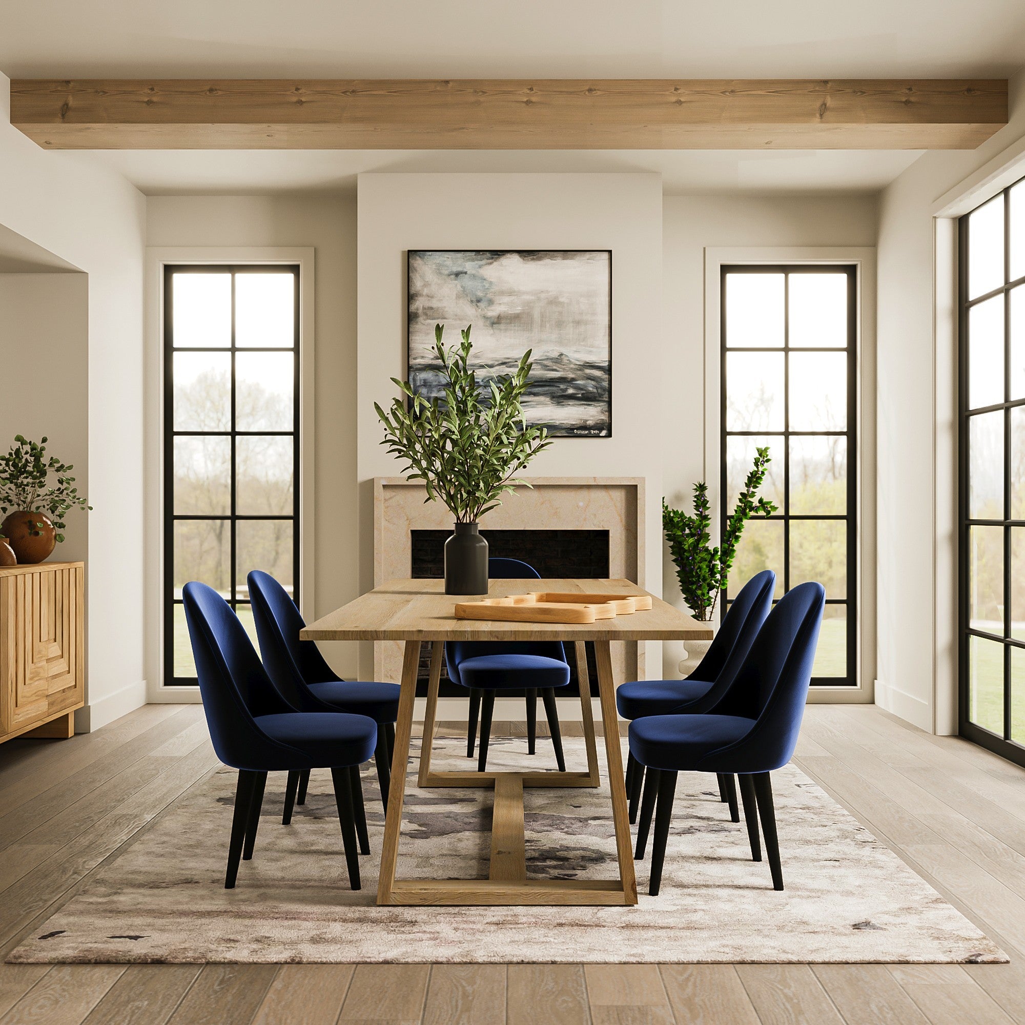 Kiayara Solid Oak Dining Table - Natural
