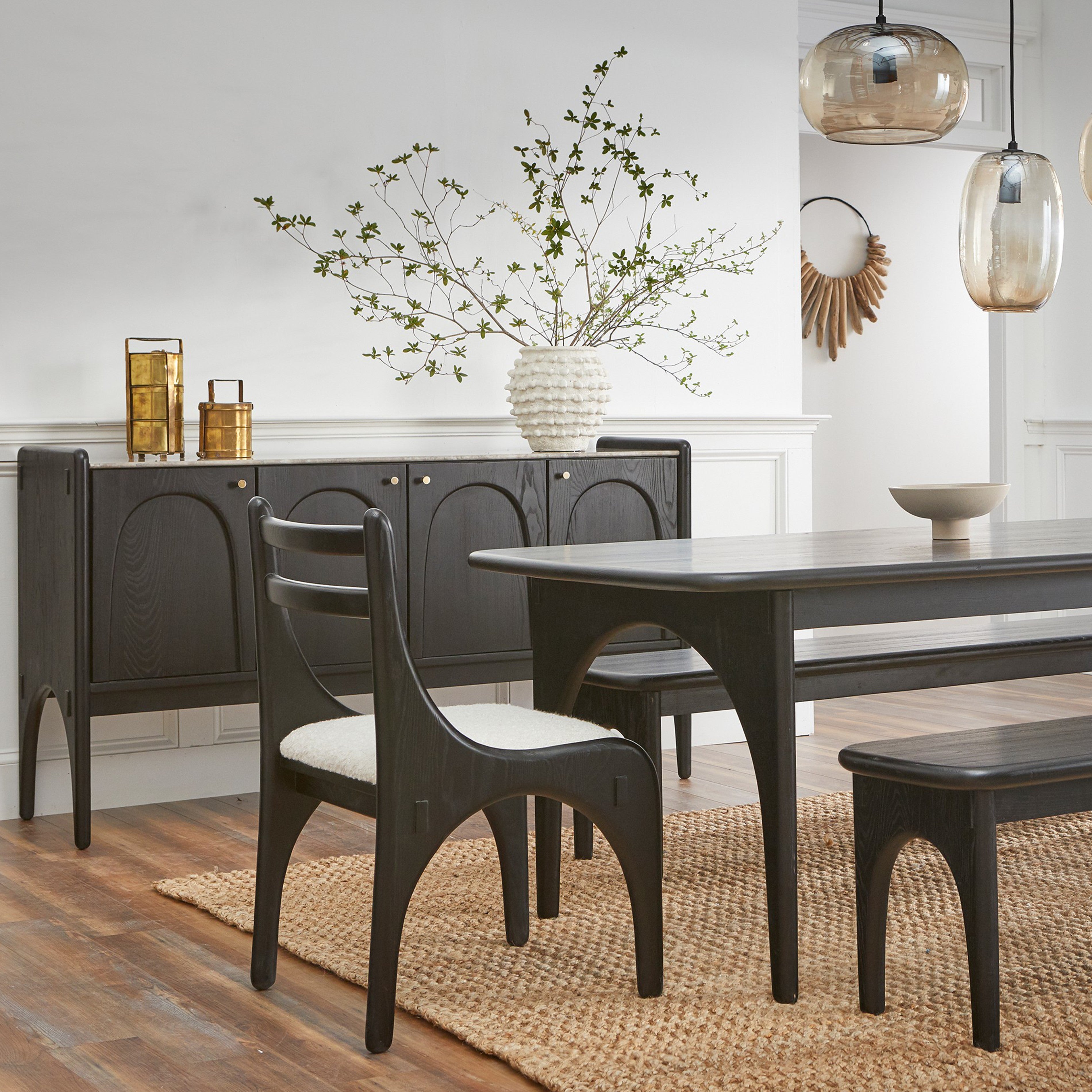 Luna Solid Oak Chair- Charcoal