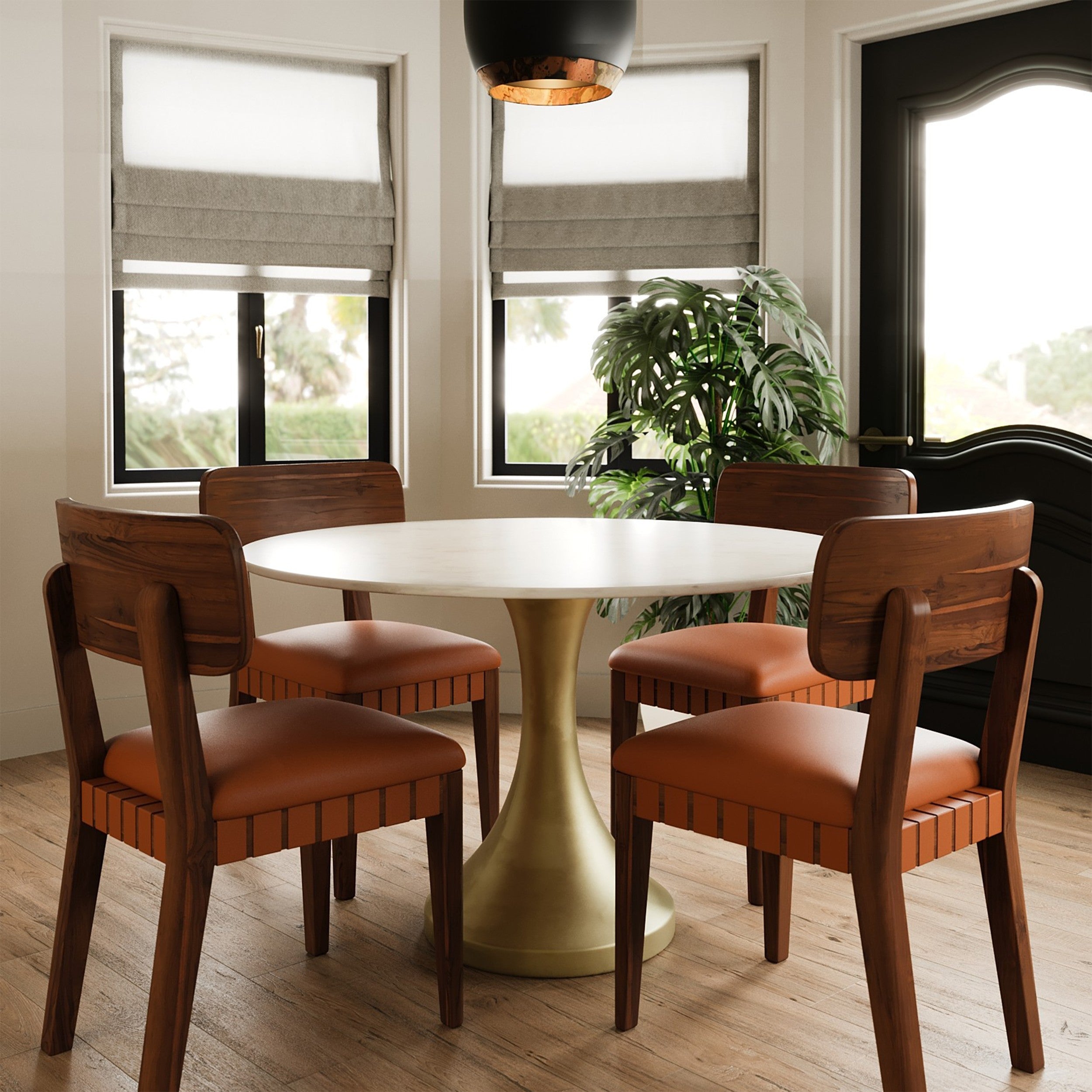 Robertson Recycled Teak Leather Chair