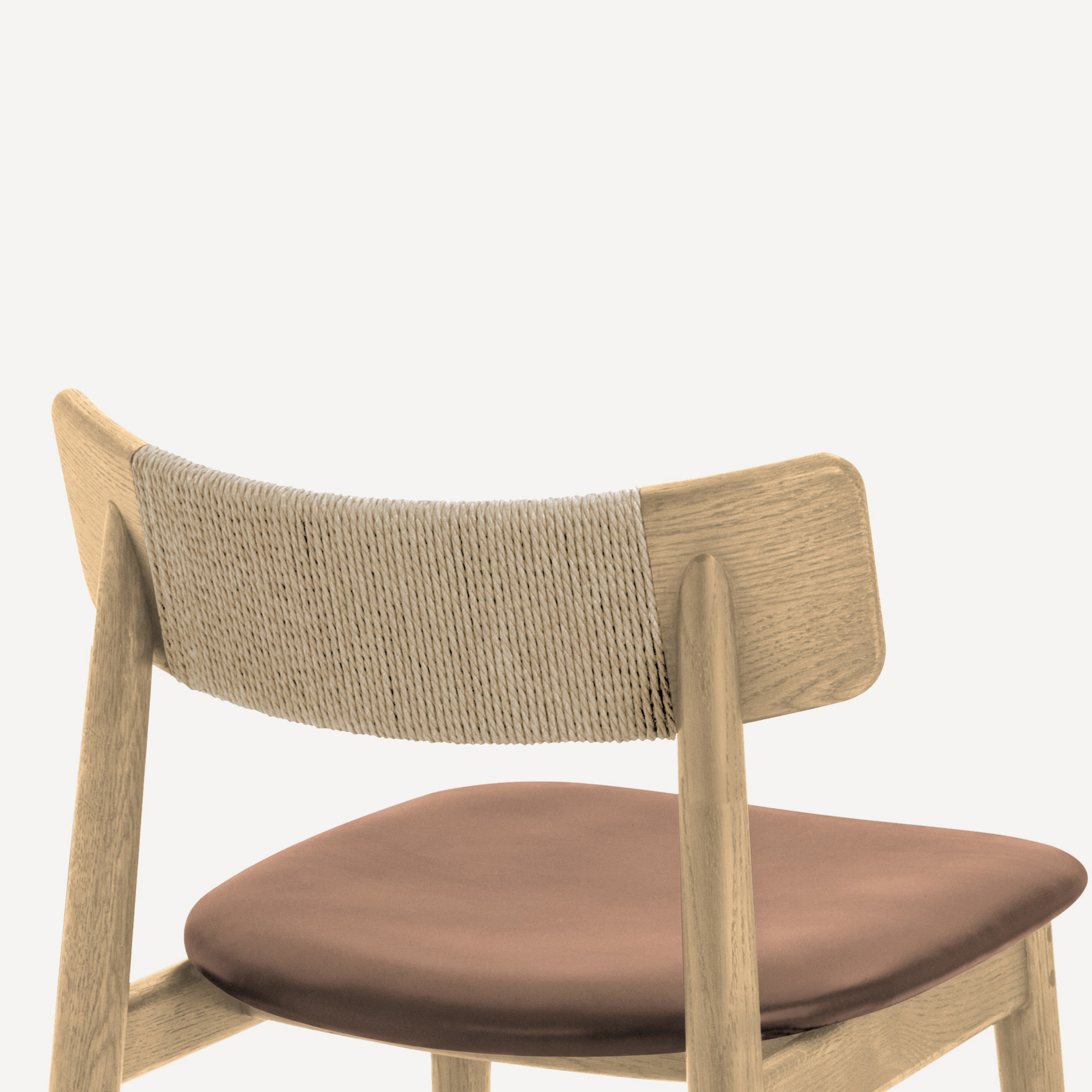 Converse Leather Solid Oak Counter Stool