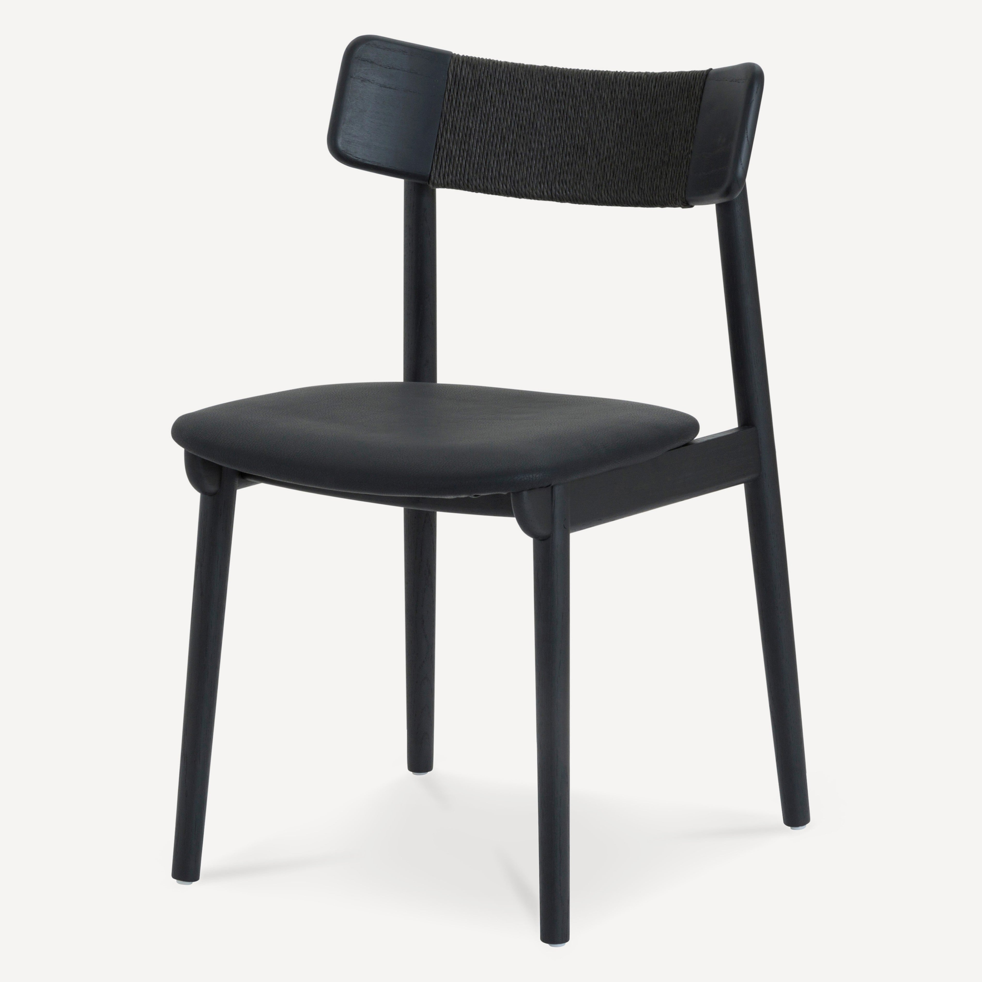 Converse Leather Solid Oak Dining Chair