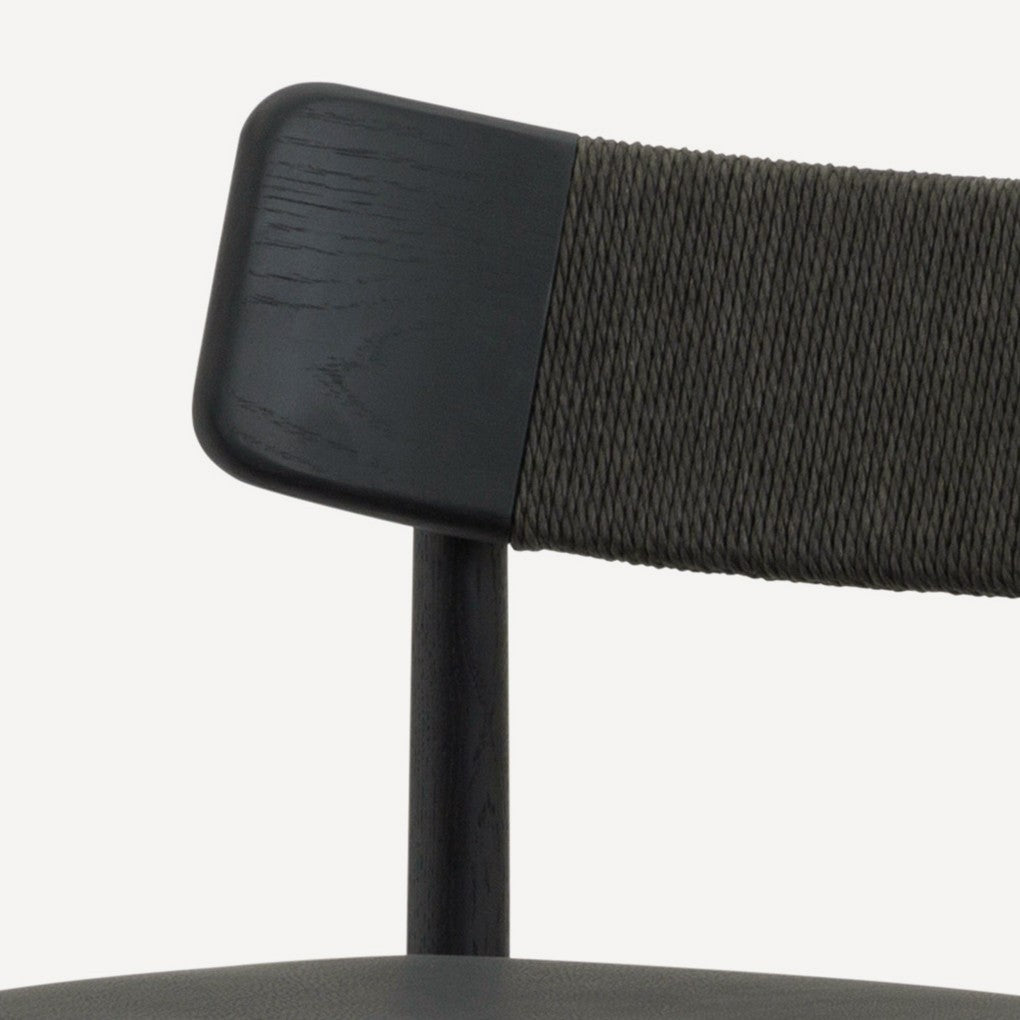 Converse Leather Solid Oak Counter Stool