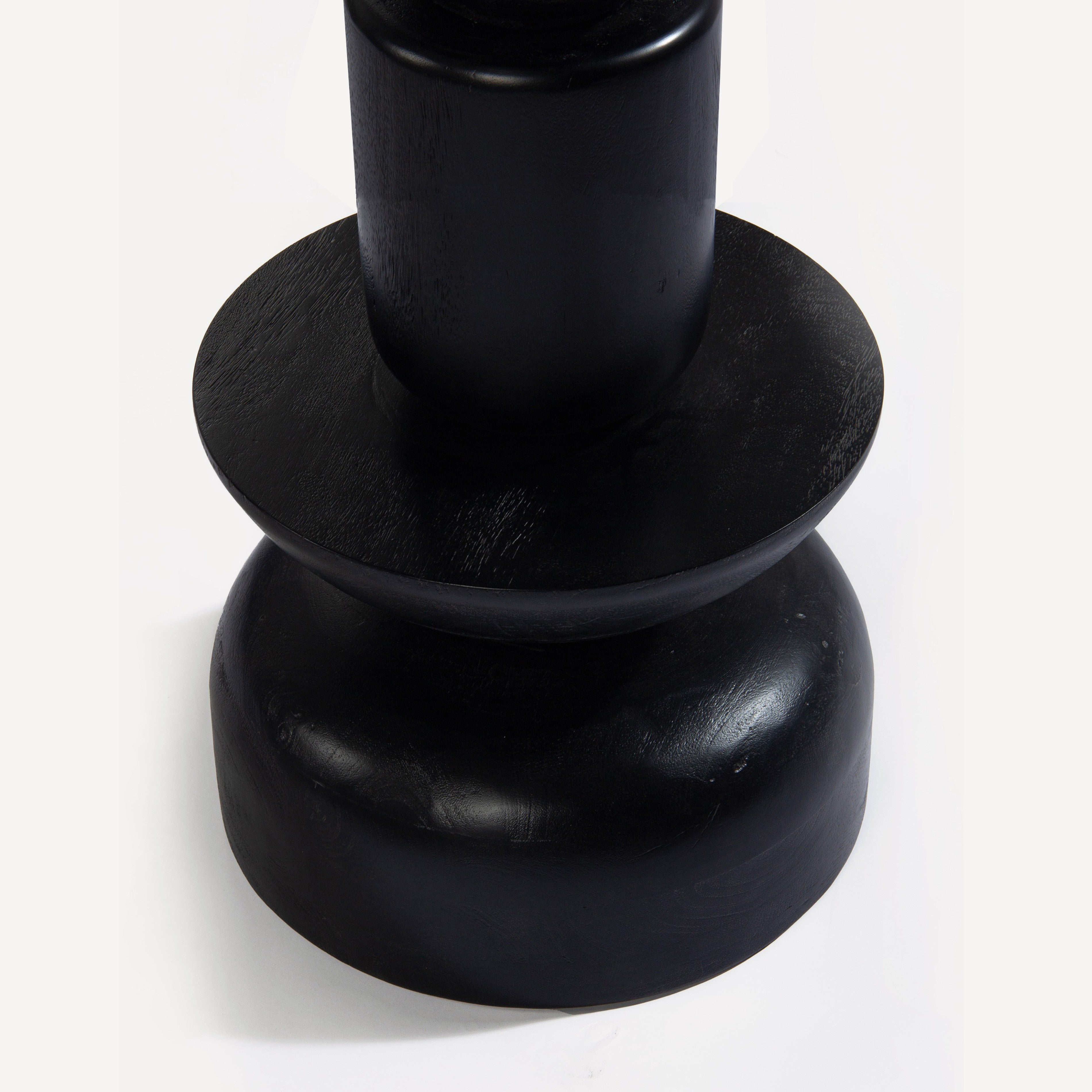 Kebab Solid Wood Counter Stool - Charcoal