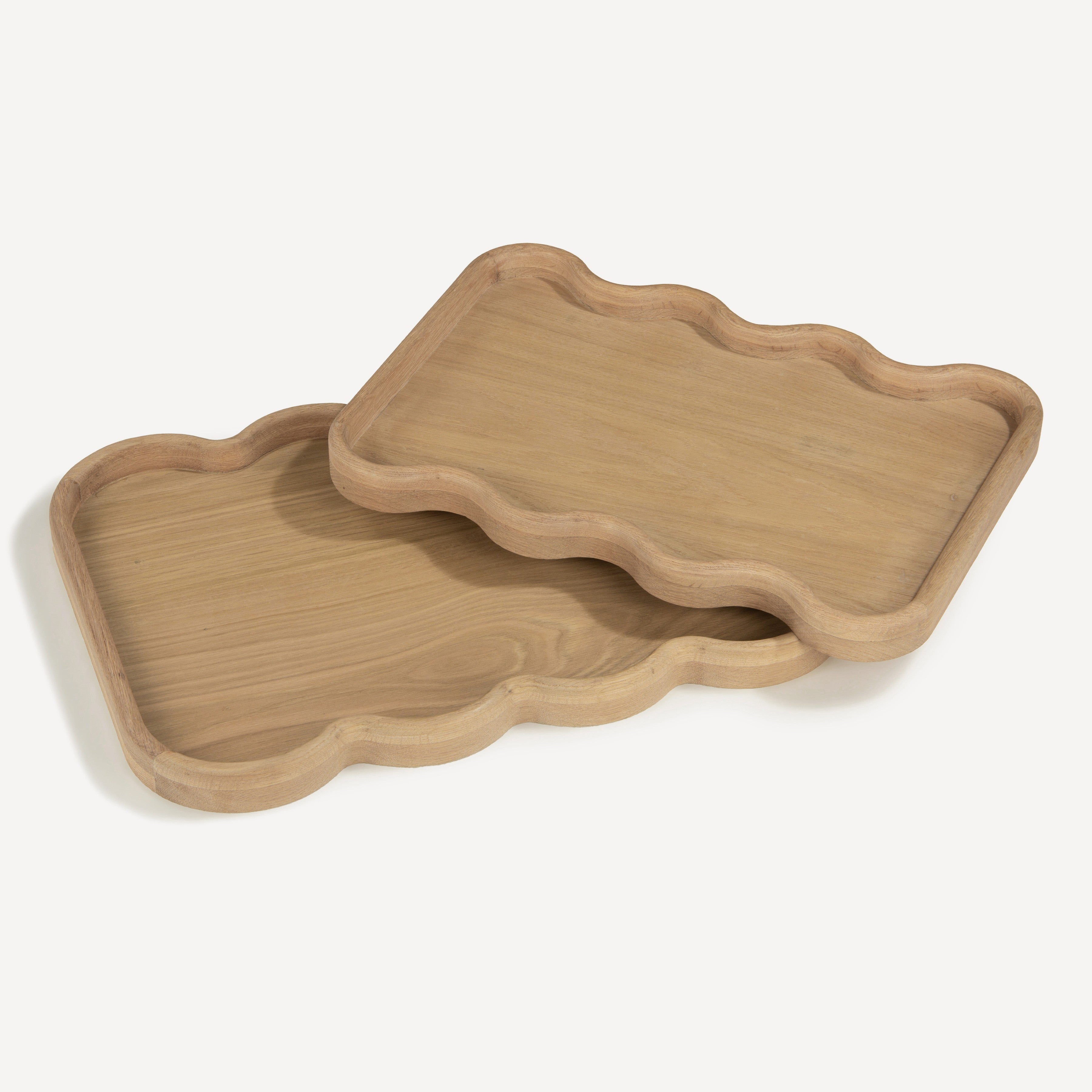 Swirl Oak Tray