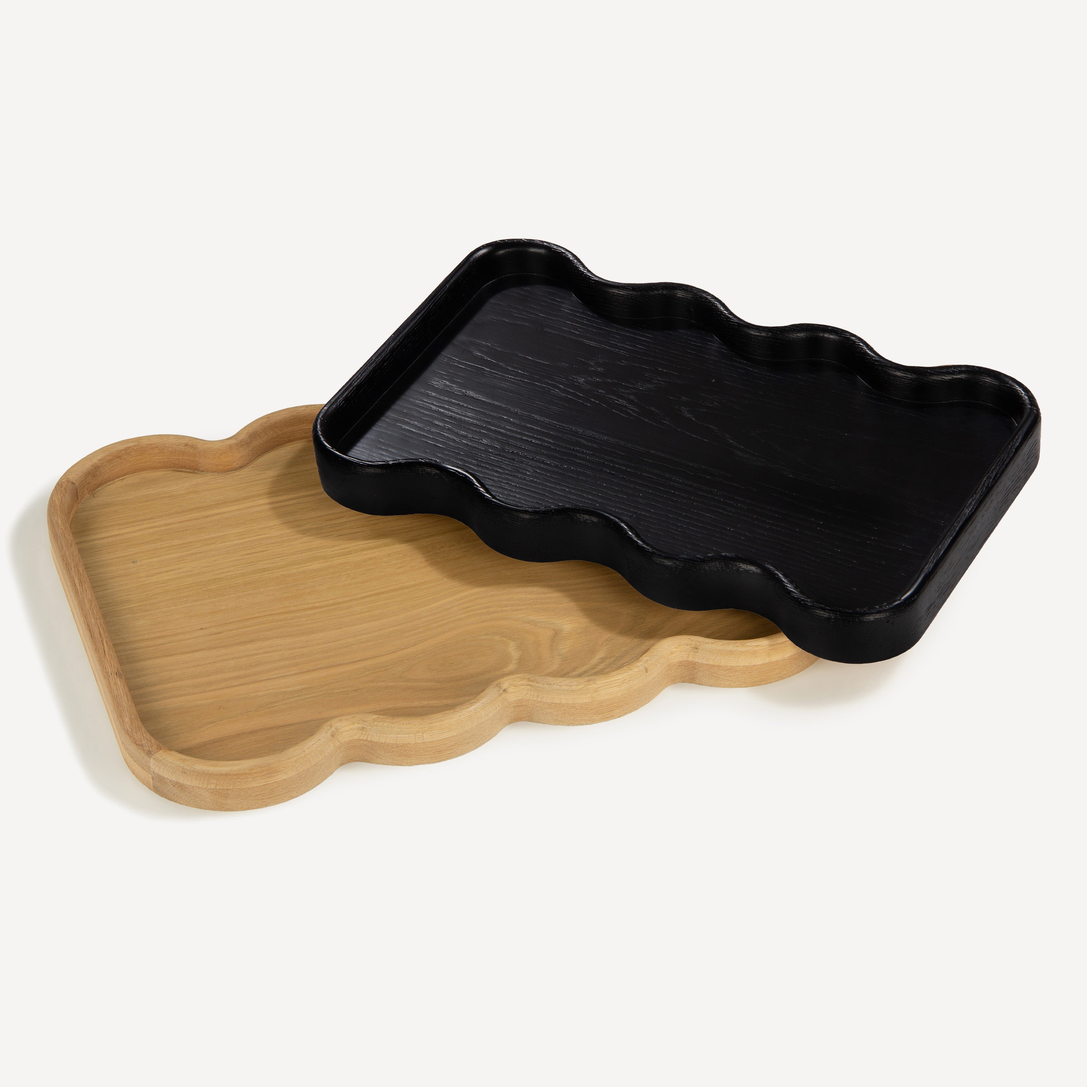 Swirl Oak Tray