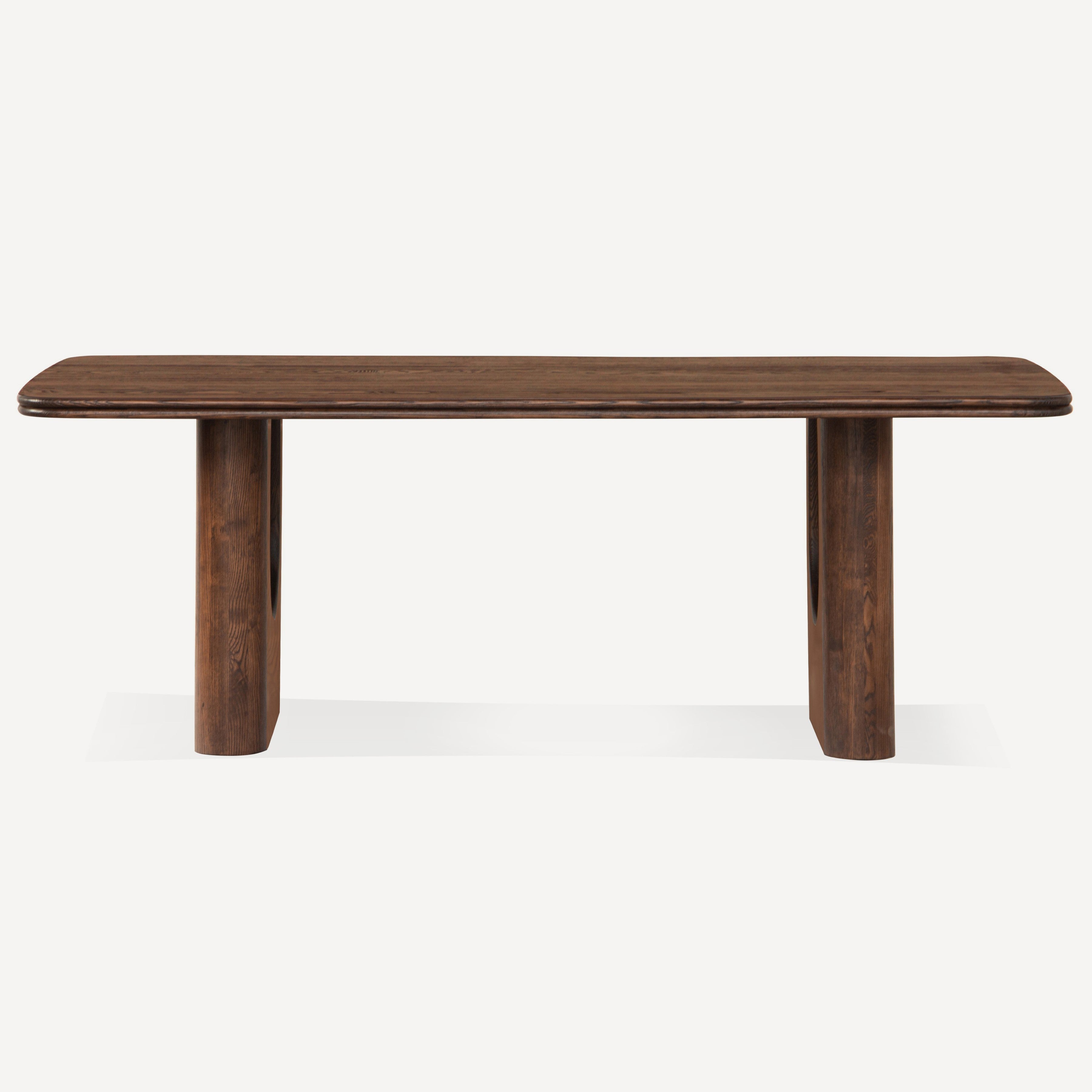 Layered Solid Oak Dining Table