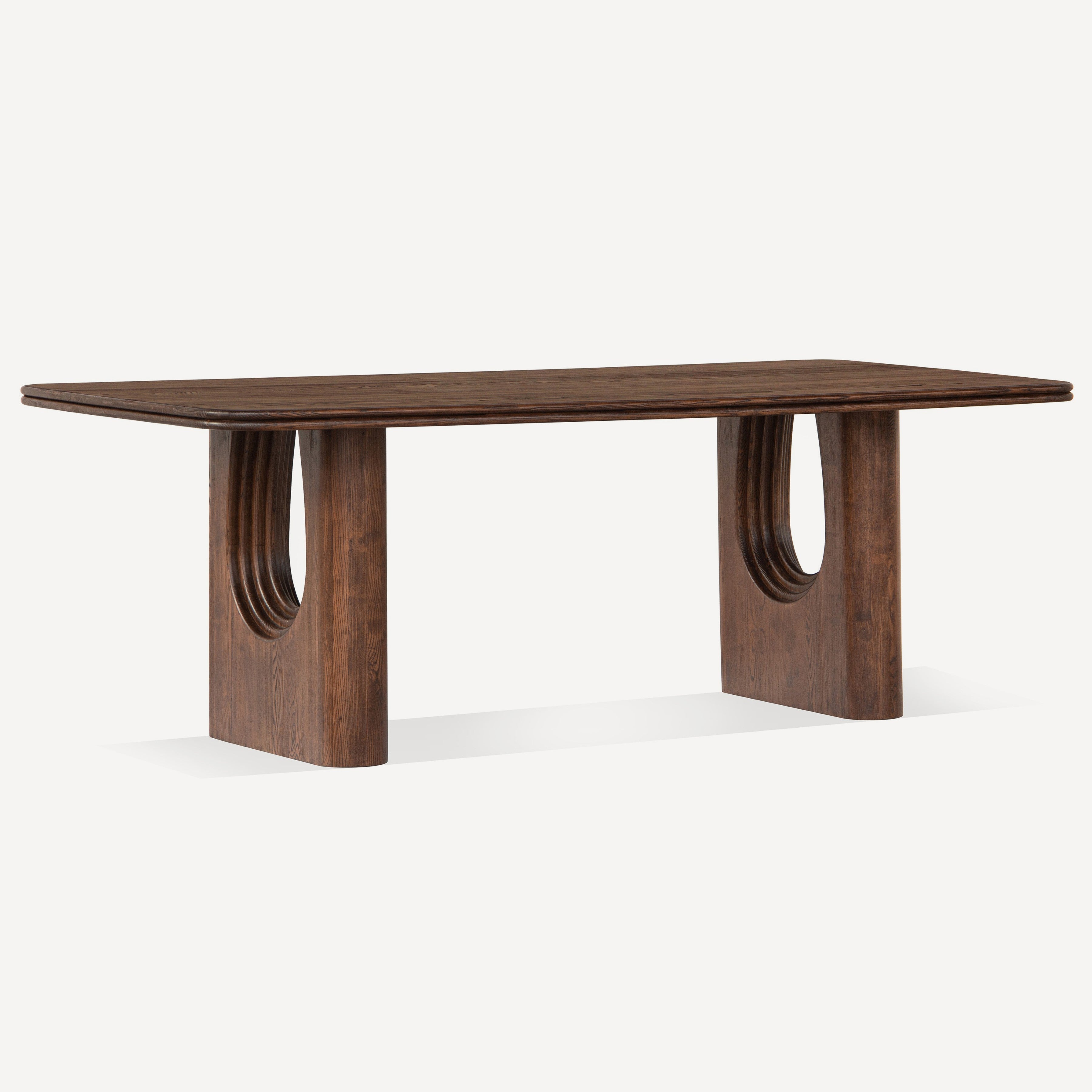 Layered Solid Oak Dining Table