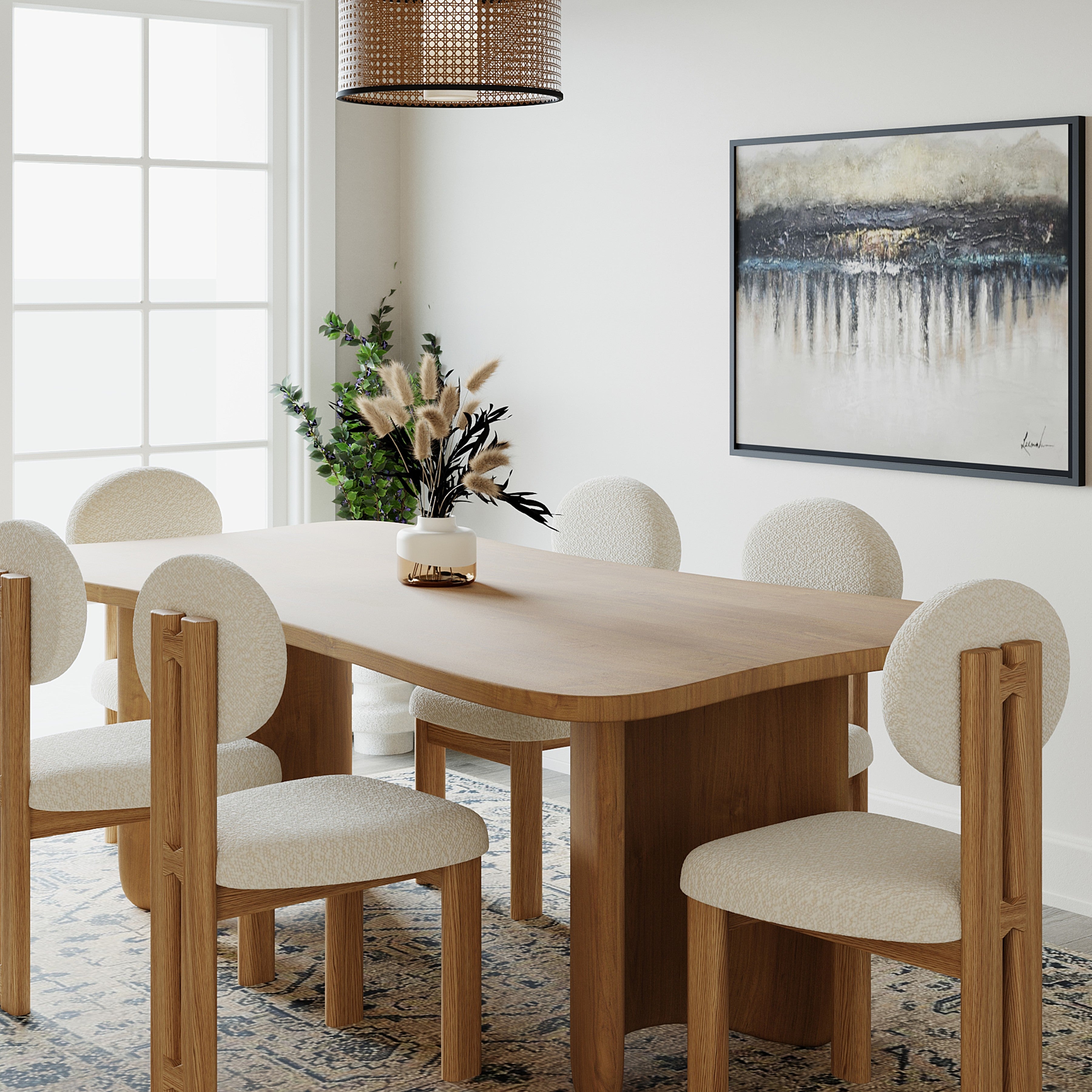 Tidal Solid Oak Dining Table