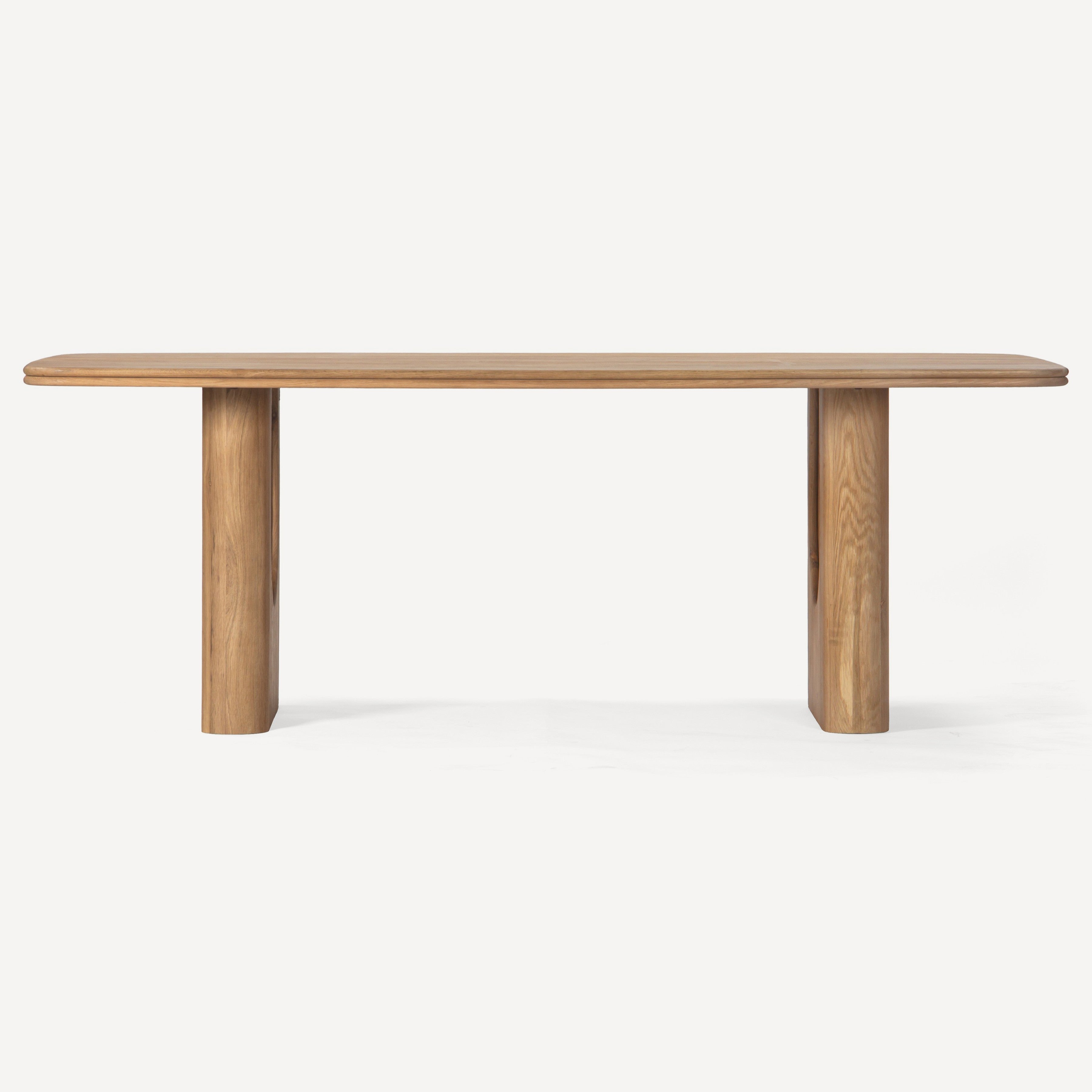 Layered Solid Oak Dining Table