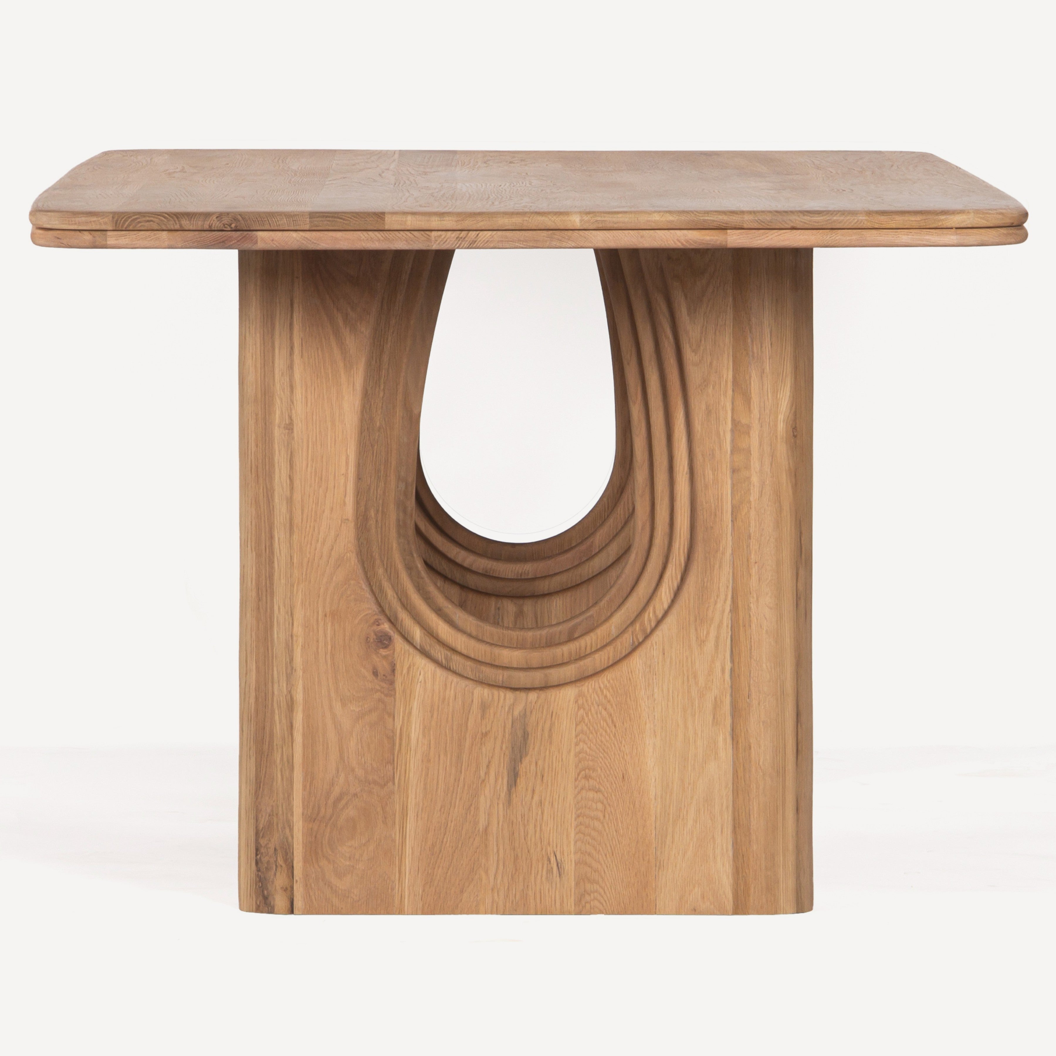 Layered Solid Oak Dining Table