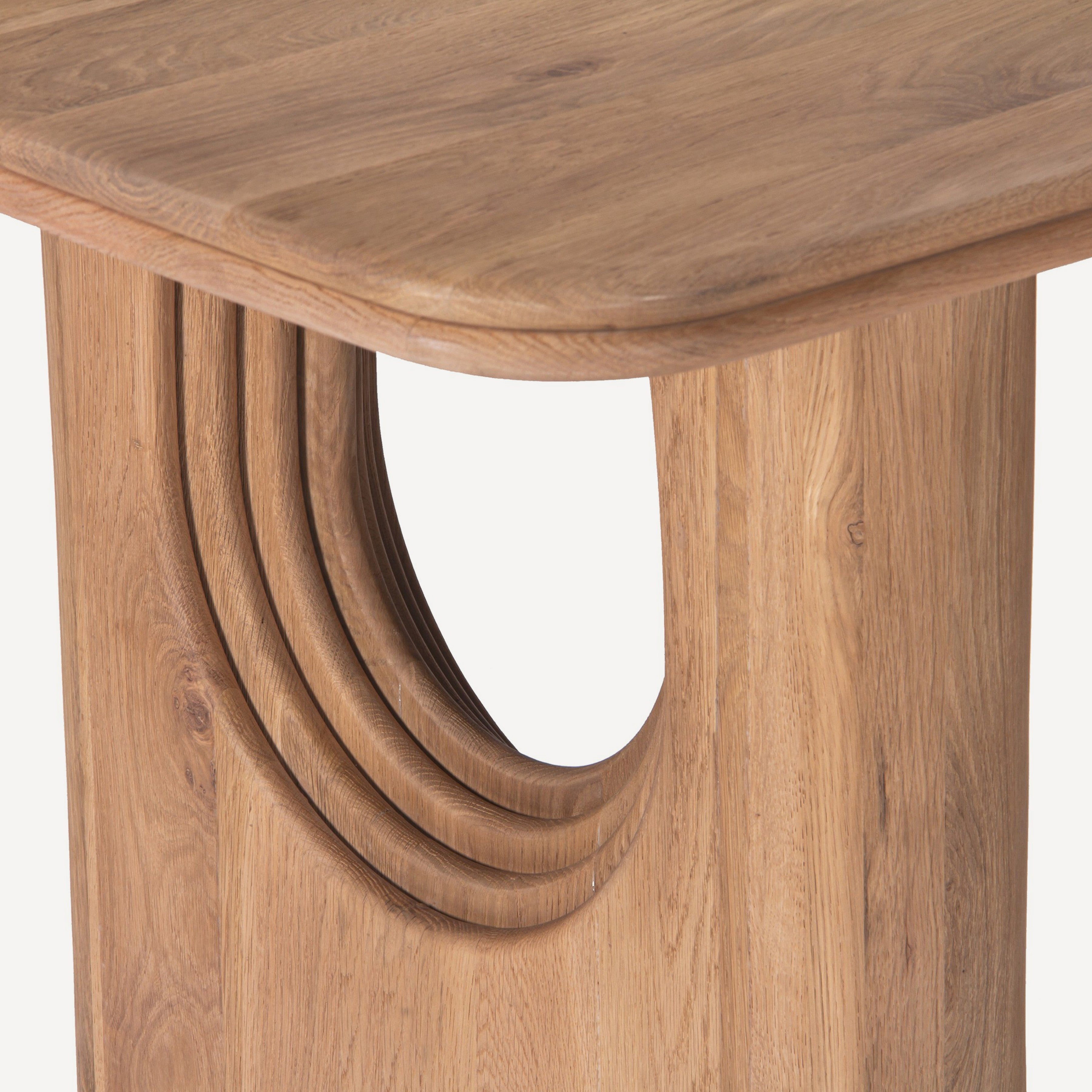 Layered Solid Oak Dining Table