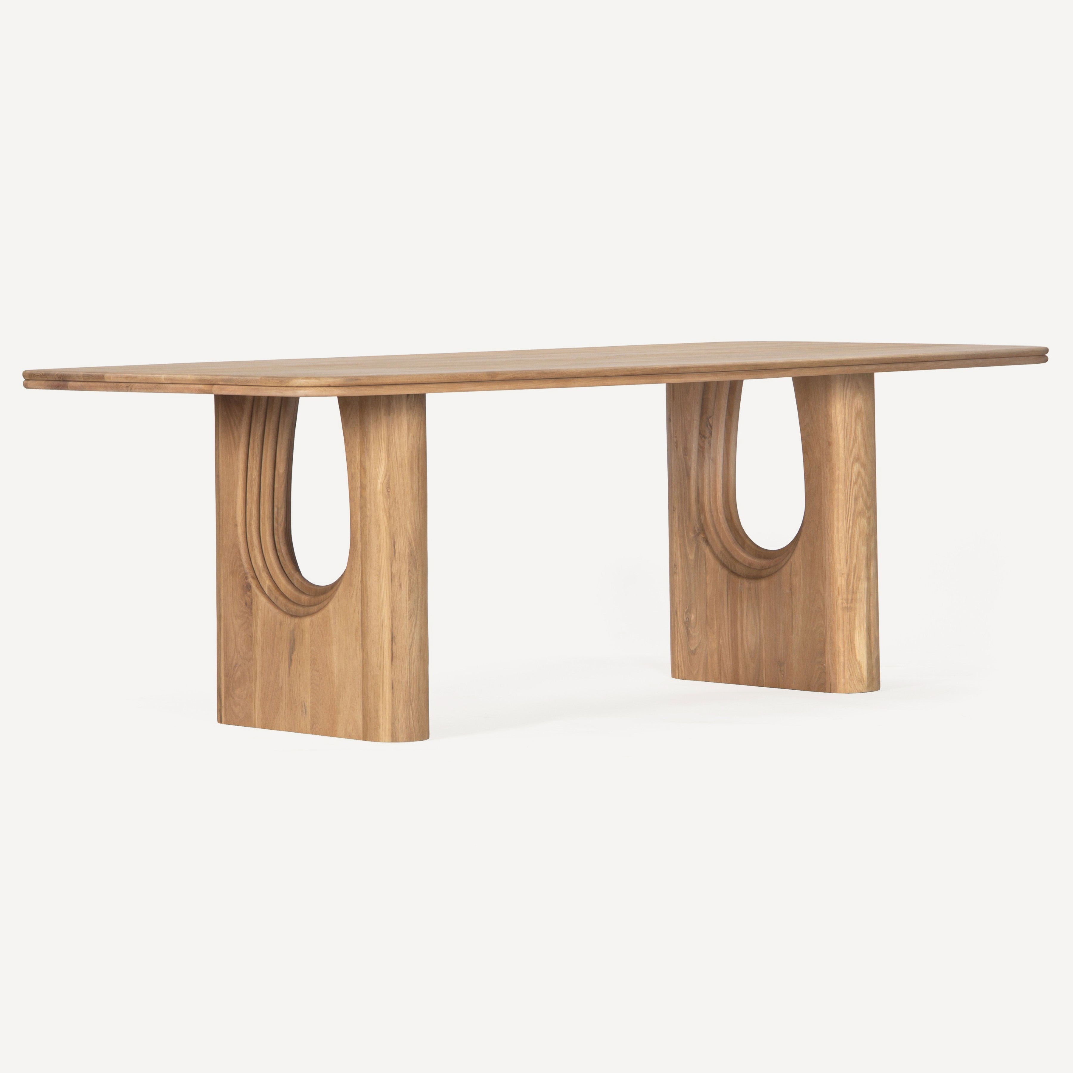Layered Solid Oak Dining Table