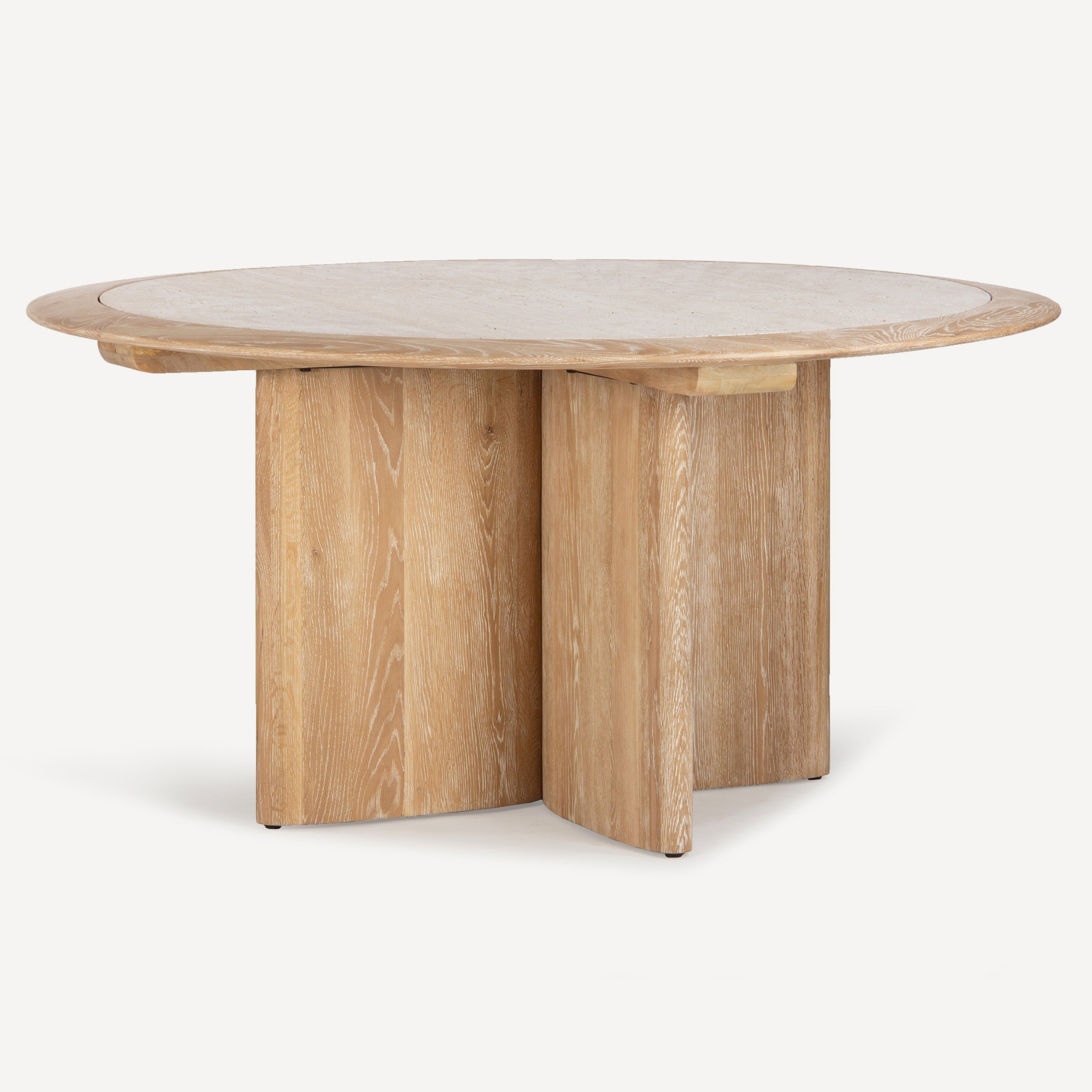 Polaris Travertine Oak Dining Table