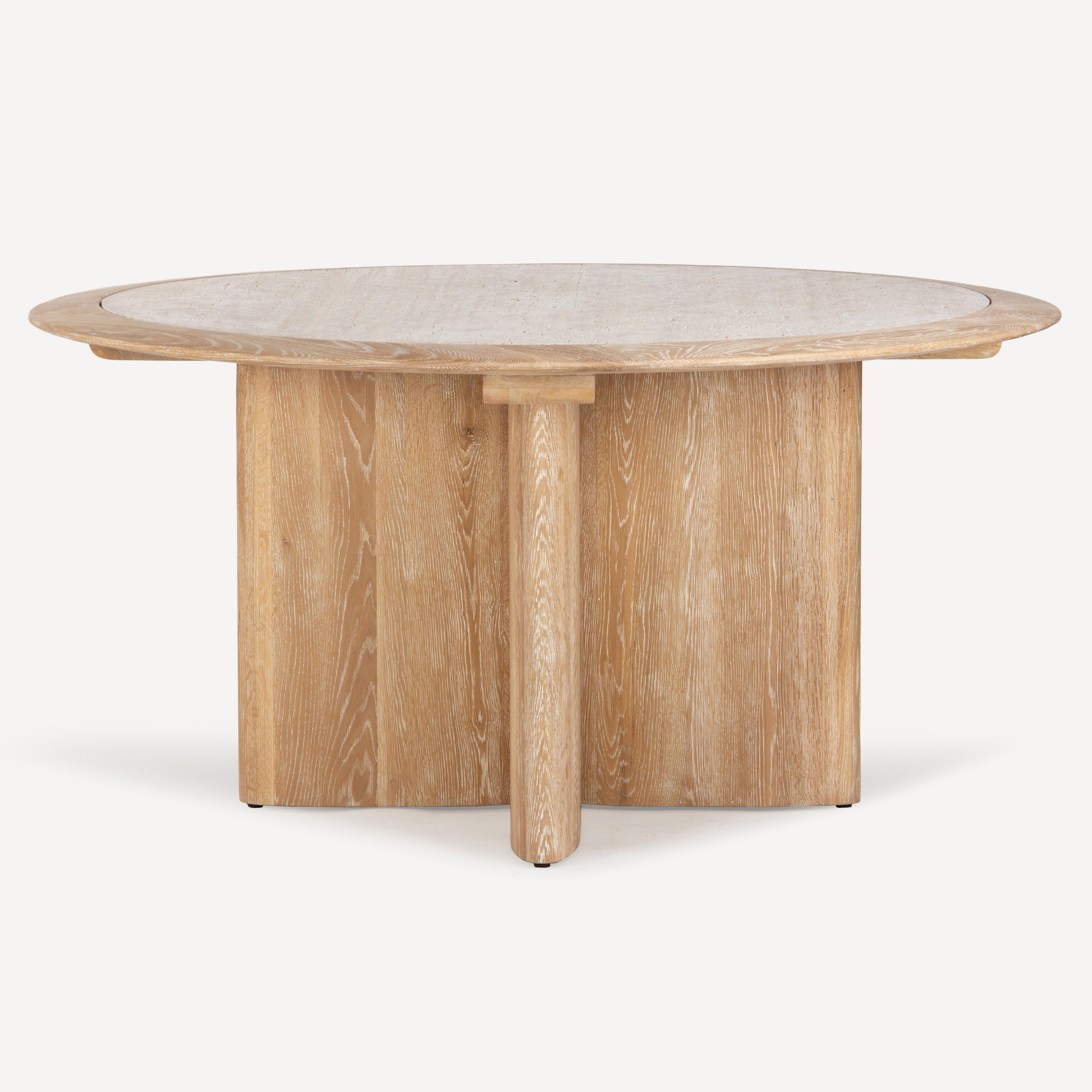 Polaris Travertine Oak Dining Table