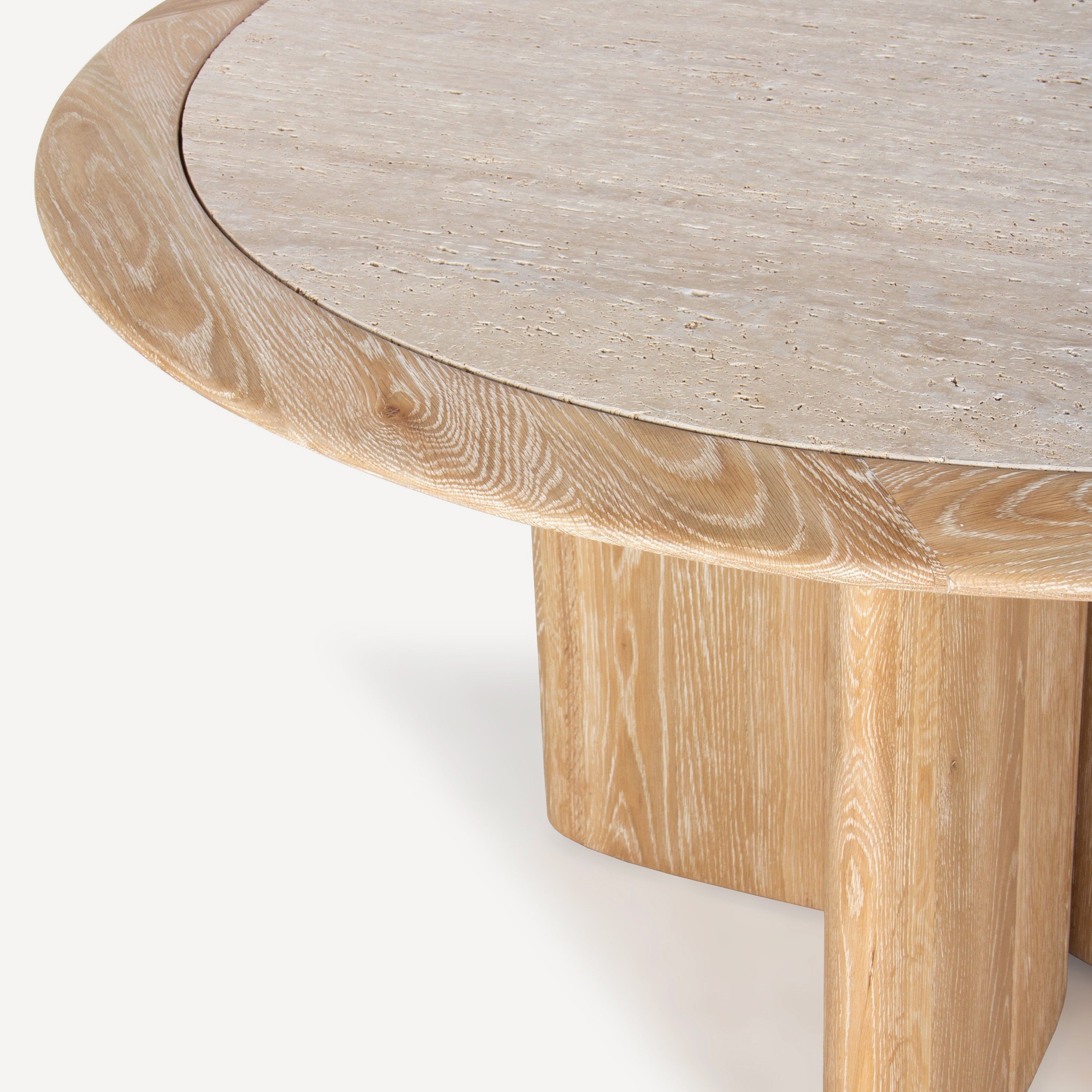 Polaris Travertine Oak Dining Table