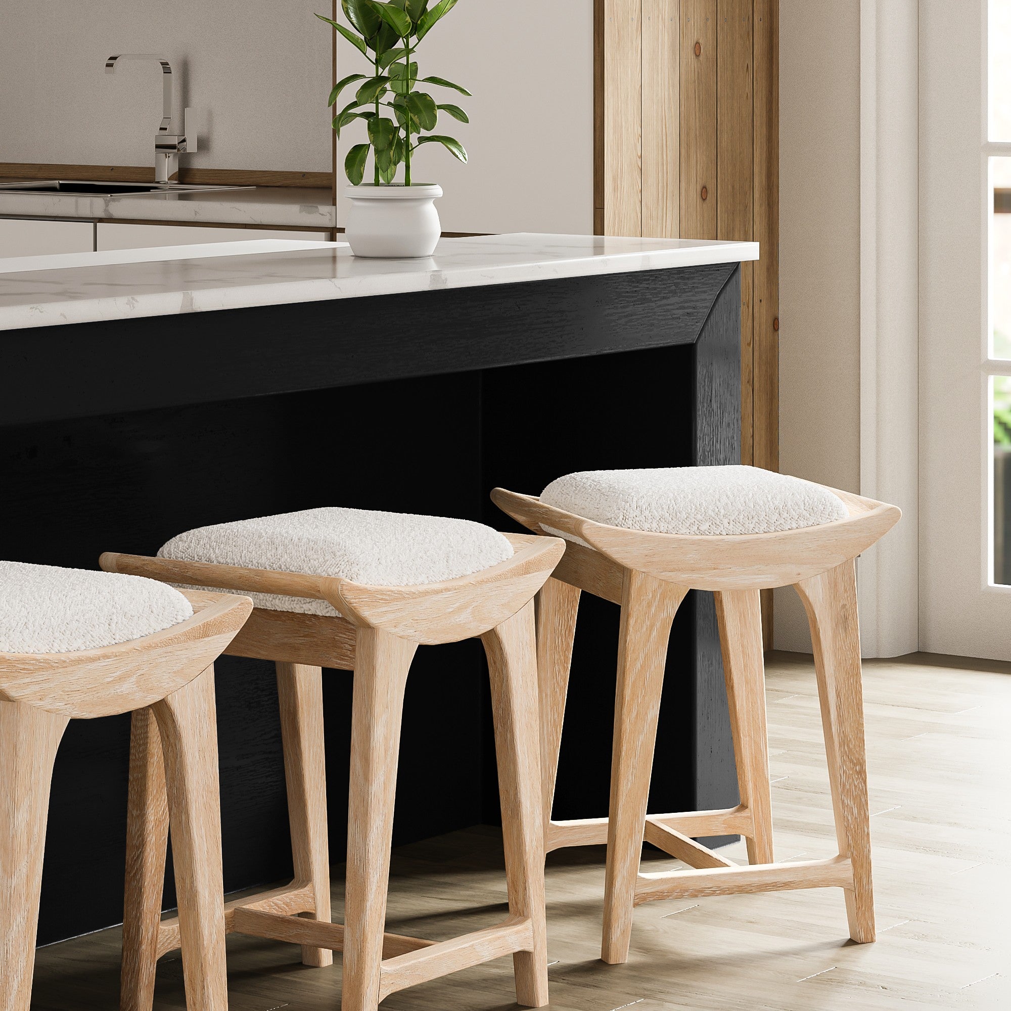 Porter Solid Oak Counter Stool