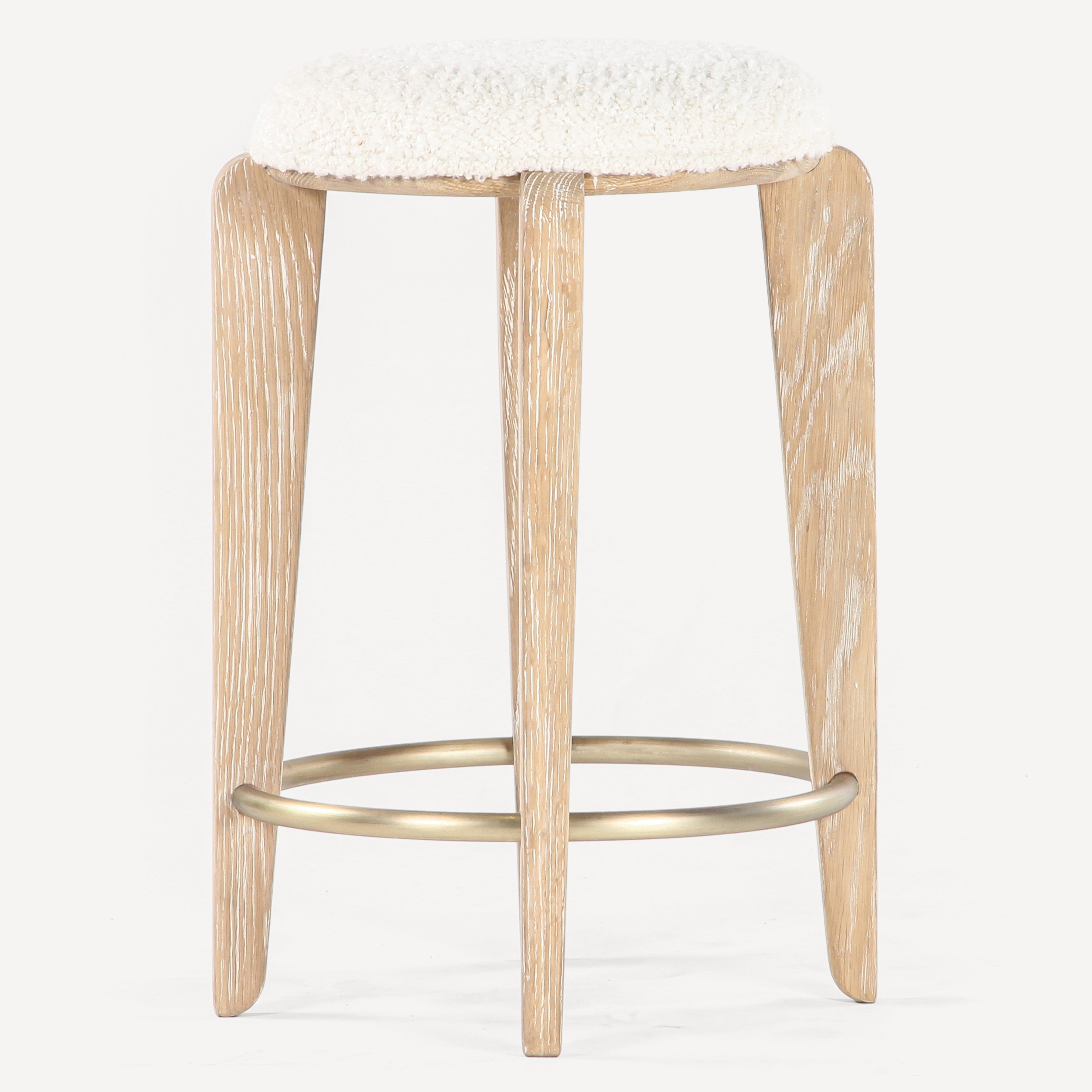 Quattro Solid Oak Counter Stool