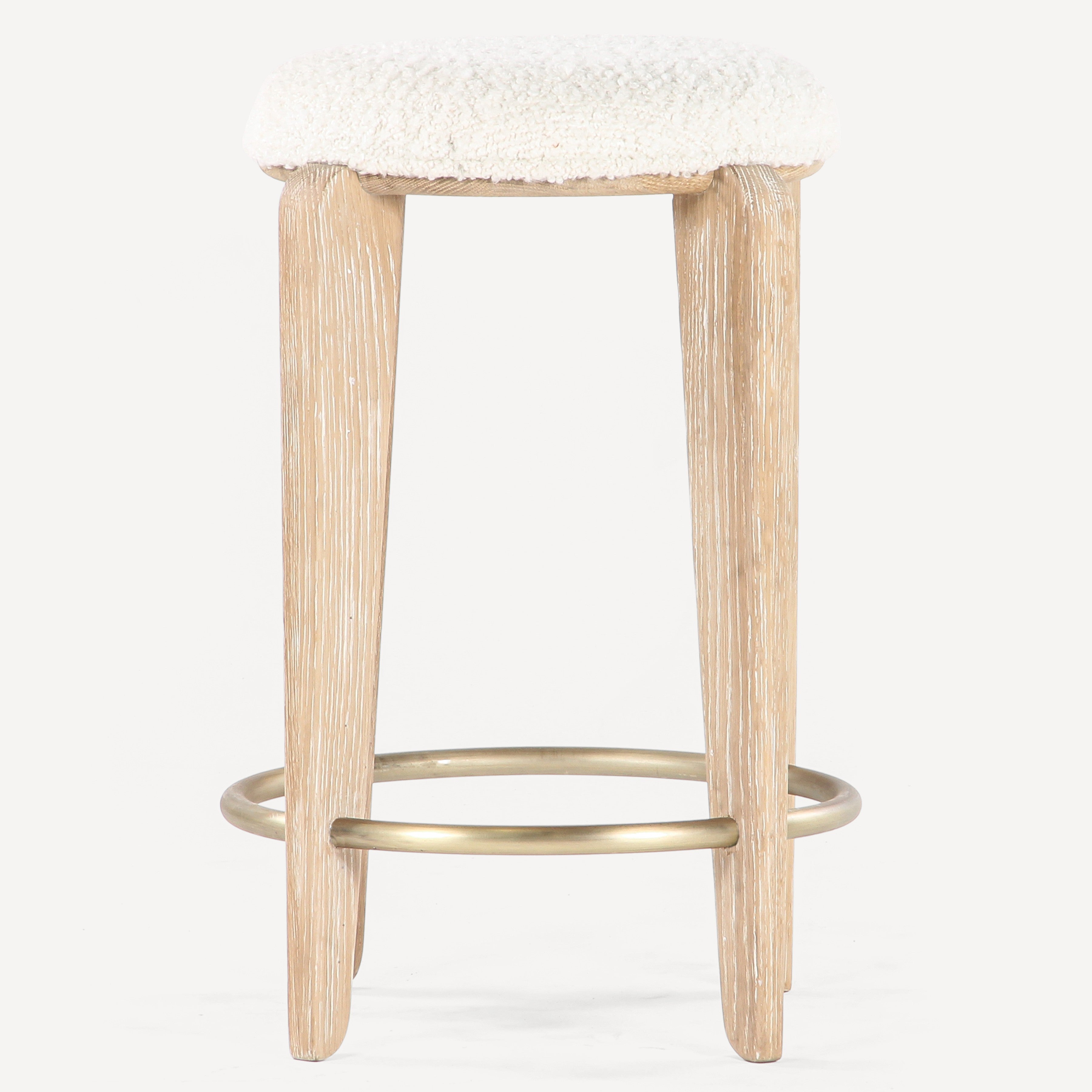 Quattro Solid Oak Counter Stool
