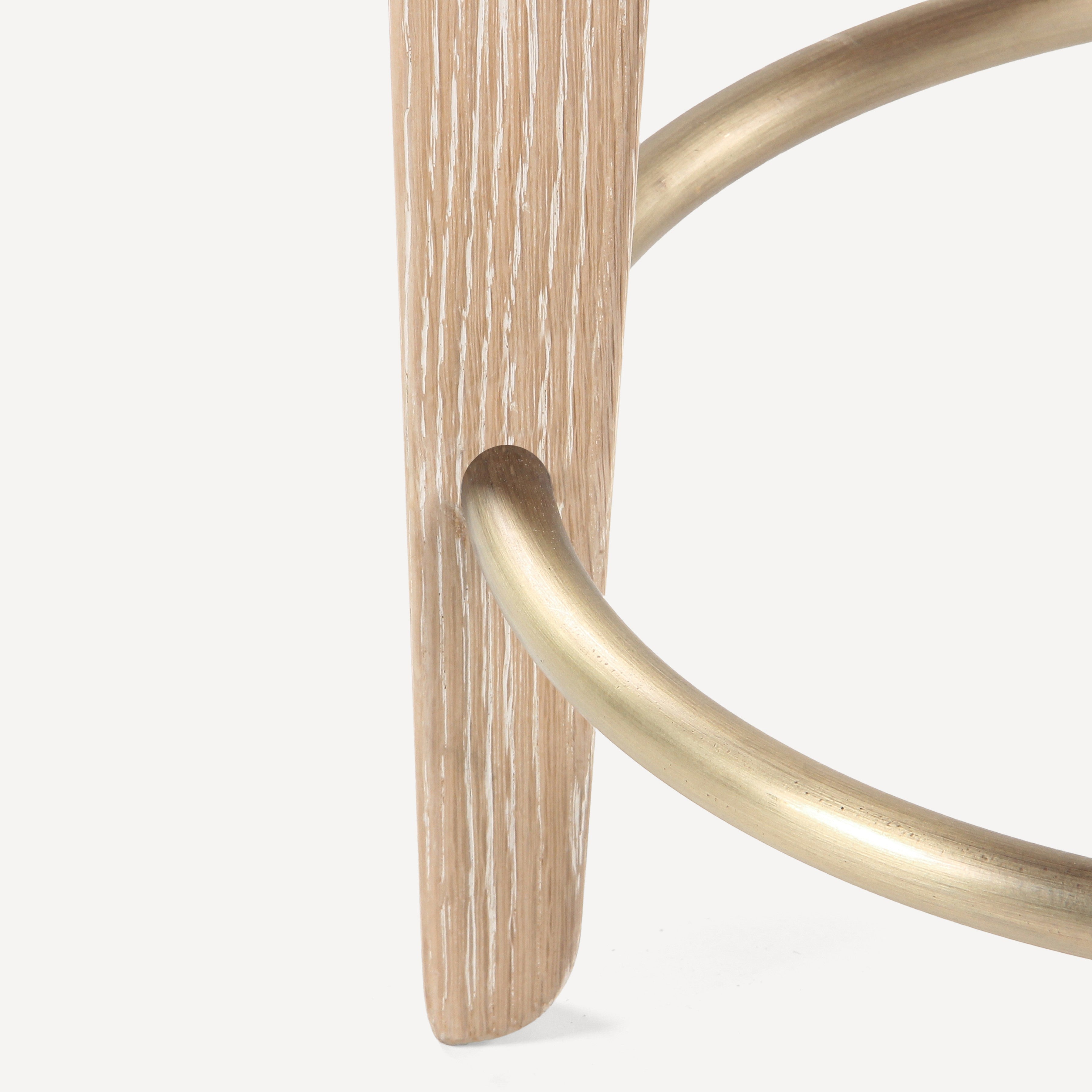 Quattro Solid Oak Counter Stool