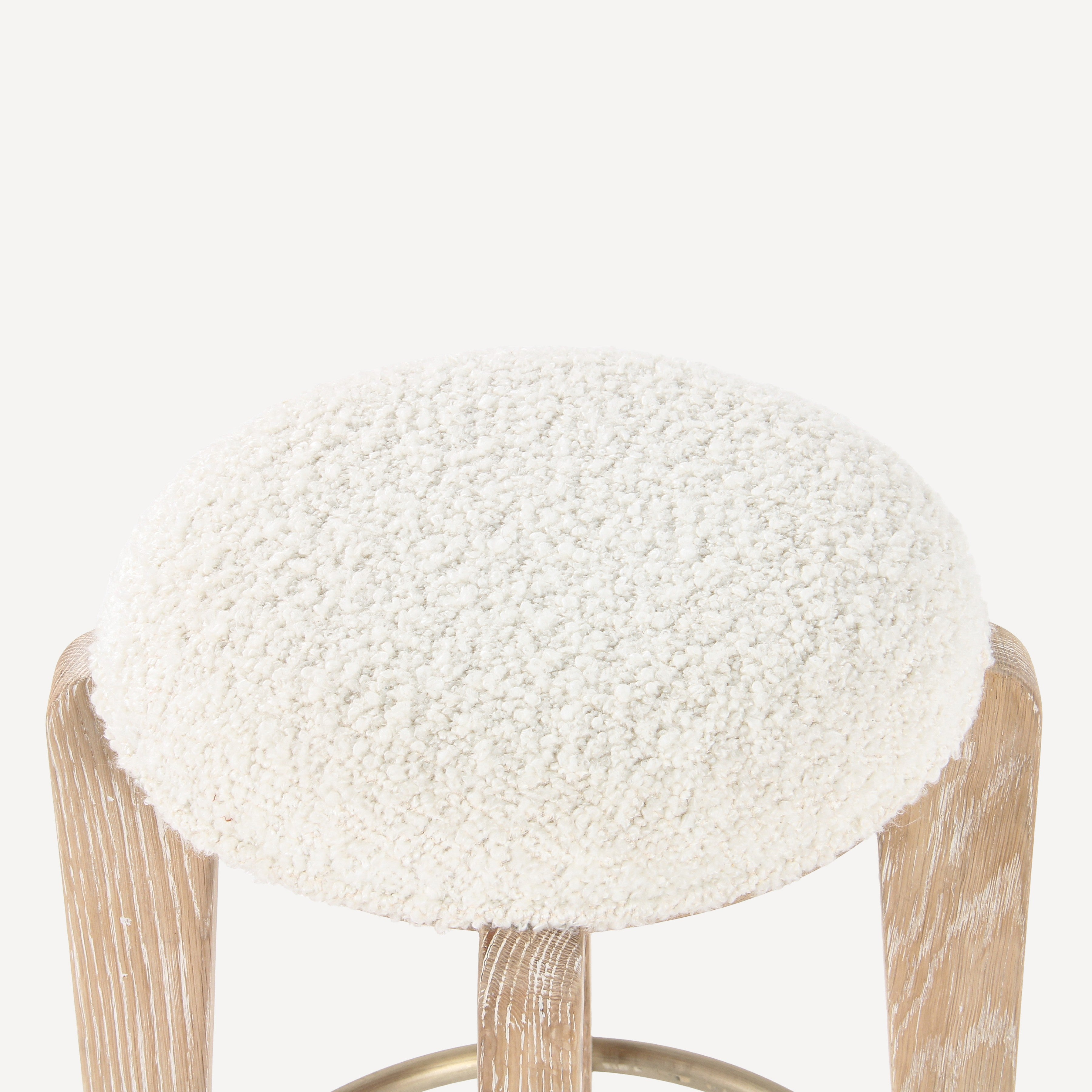 Quattro Solid Oak Counter Stool
